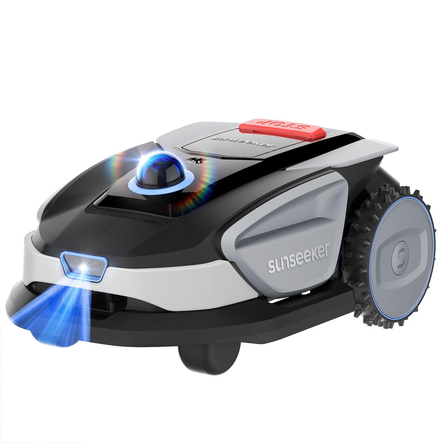 Sunseeker S4 LiDAR Robot Lawn Mower for Up to 0.25 Acre (1000 m²), Vision AI + 360° 3D LiDAR Navigation, Wire-Free Virtual Boundary, Systematic Cutting, 42% Slope, App Control, 60 dB Quiet Mowing