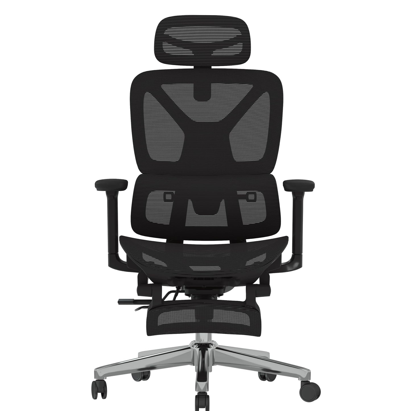 FLEXISPOT ErgoX Premium Ergonomic Office Chair with Footrest - Adjustable 3D Armrests, Dynamic Lumbar Support, Recline & Tilt Function, Mesh Seat, for Home & Office Use, Black