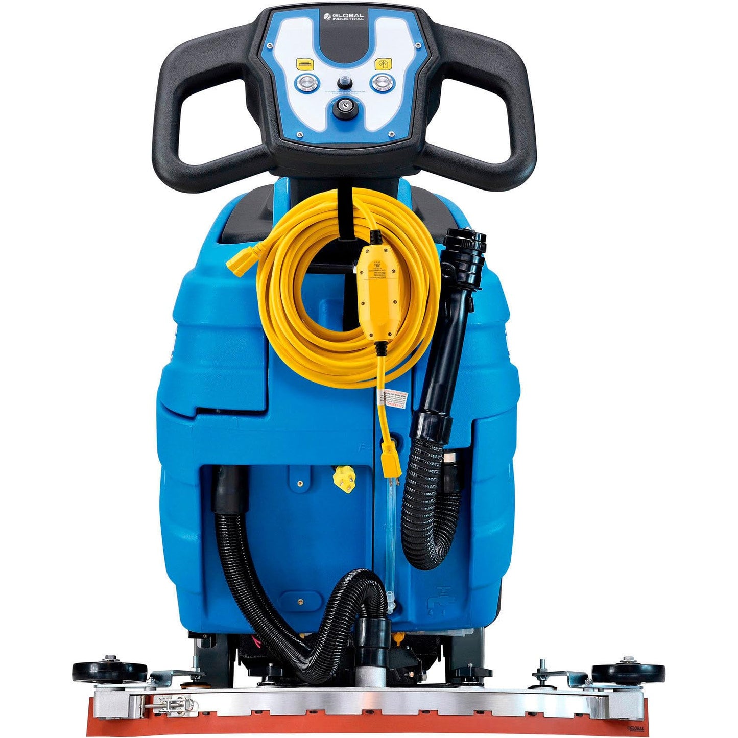 Global Industrial Commercial Electric Walk-Behind Ergonomic Auto Floor Scrubber, Corded, 17" Cleaning Path, 9.2 Gallon Solution Tank, 10.5 Gallon Recovery Tank