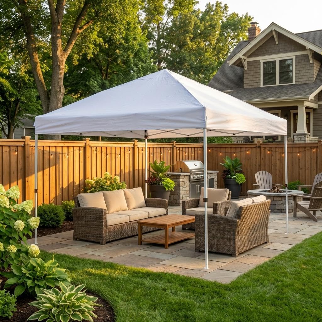 GarveeHome 10X20FT Instant Pop Up Canopy Tent, Heavy Duty Canopy Set, Waterproof and UV Protected Tailgate Tent for Party, Wedding, Outdoor Dining, Patio, Backyard