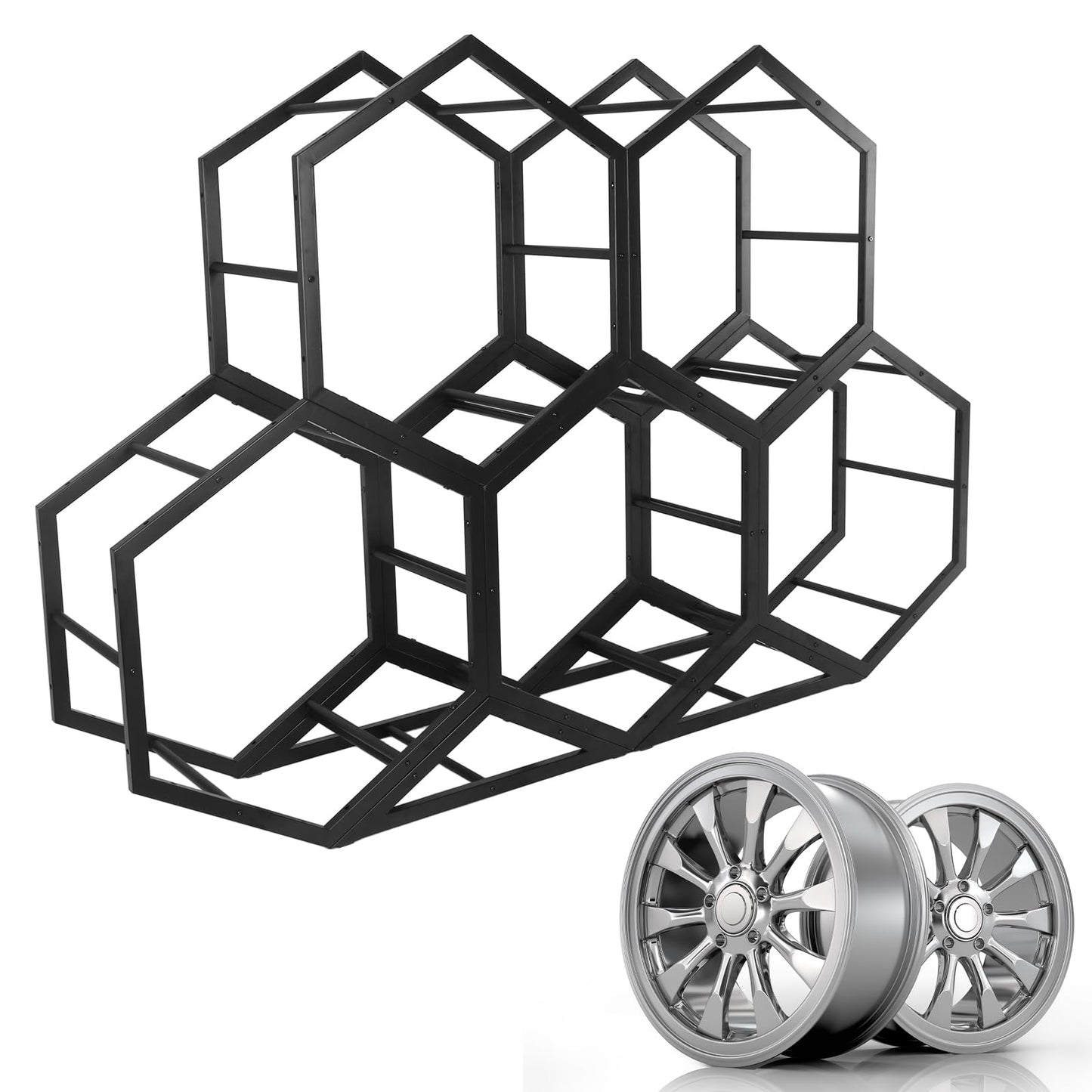 Steel Stackable Tire Organizer Rack for Garage & Auto Shops
