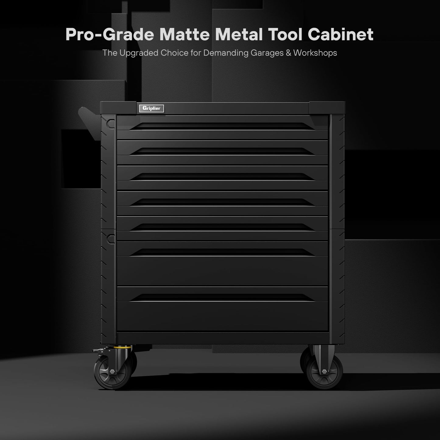 Griplier 7-Drawer Rolling Tool Chest,34.2W x 18.1D x 37.4H inches,Tool Storage Cabinet with Brake Wheels,Lock & Key for Garage, Warehouse,Repair Shop,Workshop(7 Drawers)