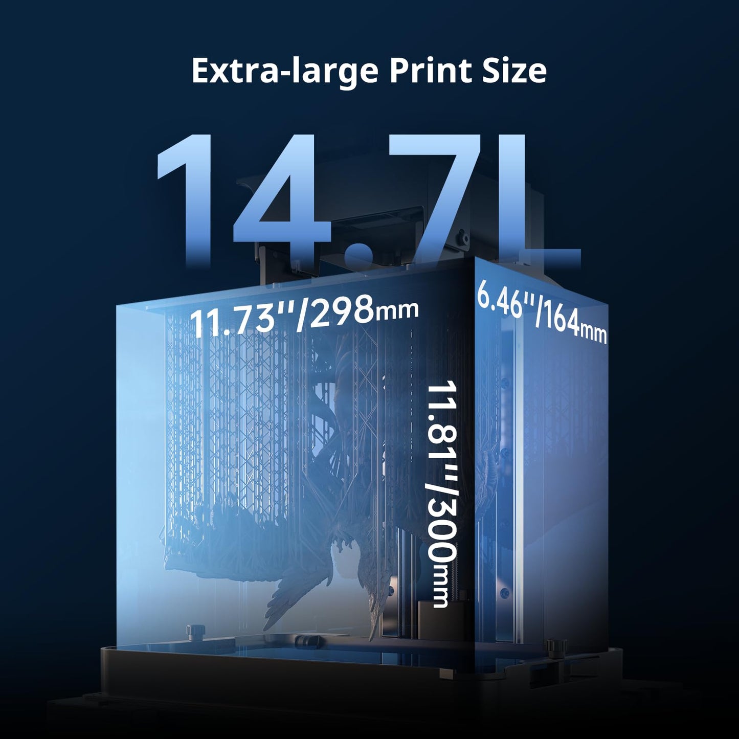 ANYCUBIC Photon Mono M7 MAX Resin 3D Printer, 13.6’’ 7K Large Resin Printer with COB LighTurbo 3.0, Dynamic Heating, Flip-Open Cover Design, Print Size 11.8'' x 11.7'' x 6.5''