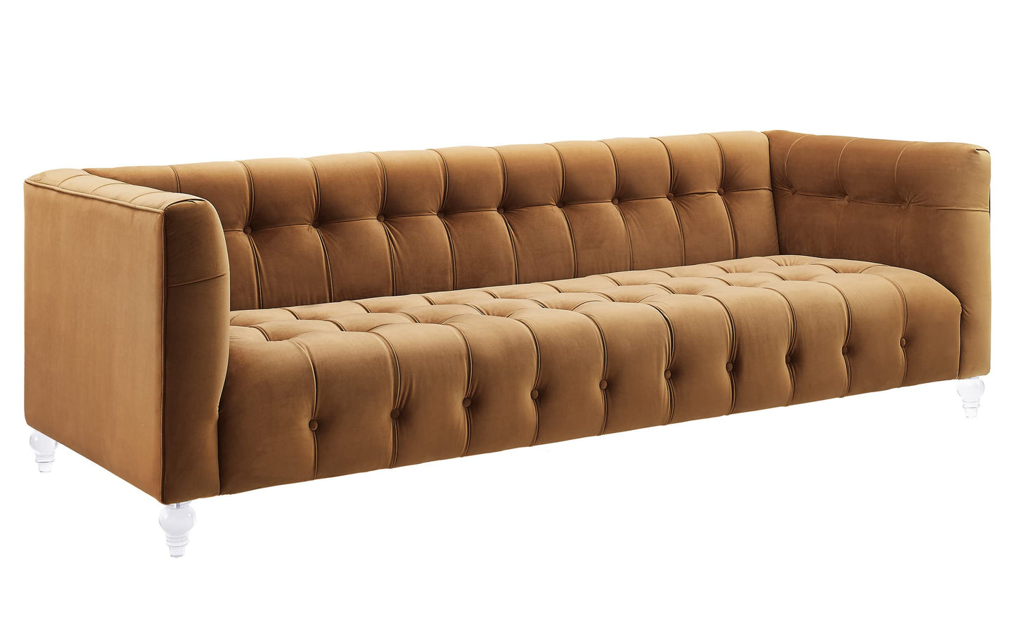 Tov Furniture Bea Velvet Sofa (Cognac)
