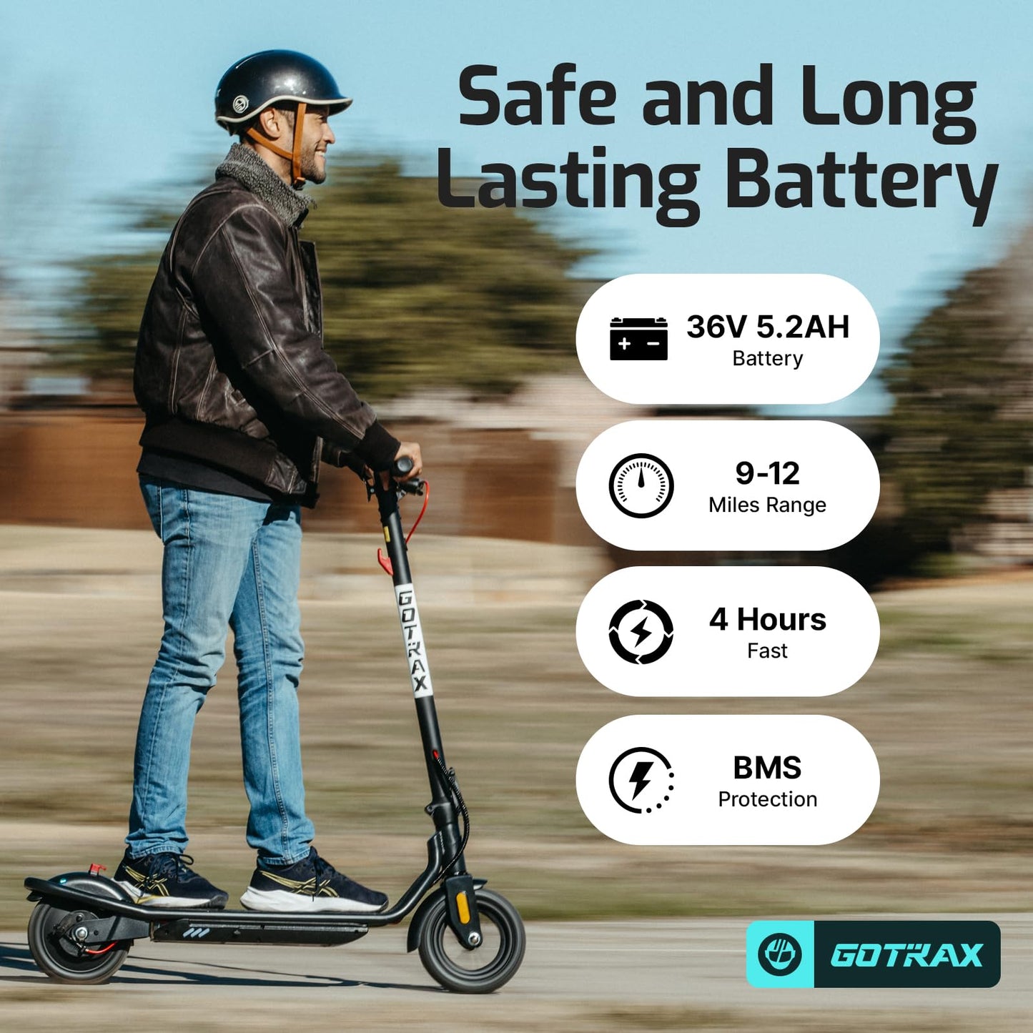 Gotrax Electric Scooter for Adults, Max 12 Mile Range & 15.5Mph by 250W Motor, 8.5" Front Air & Rear Solid Tires, Max Load 220lbs & Big Display with Cruise Control, Foldable EScooter EABS & Drum Brake