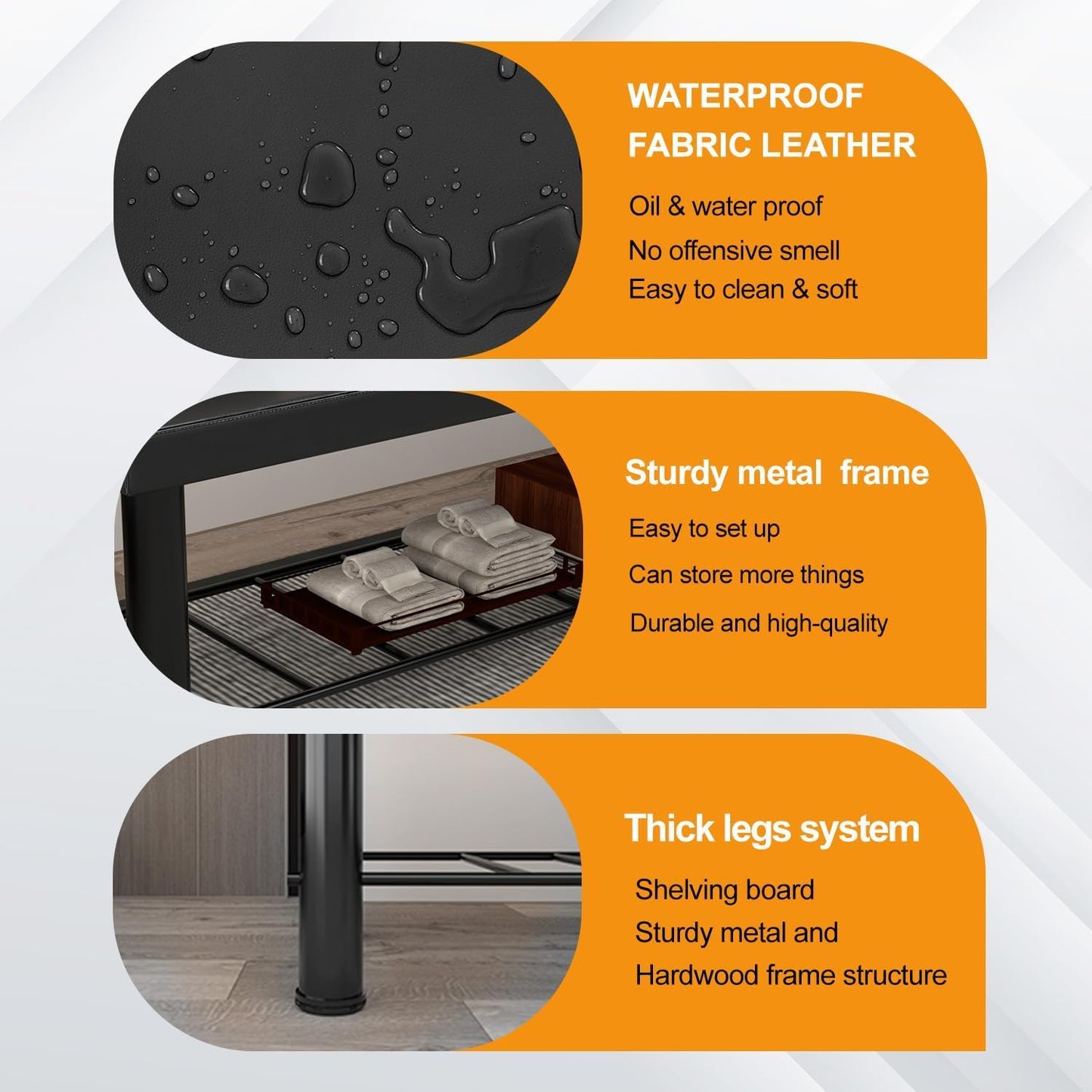FDW Stationary Massage Table Heavy Duty Massage Bed 75x30 inchs Physical Therapy Bed PU Leather/Metal Frame Spa Bed Salon Bed with Pillow for Medical Recovery Professional Massage