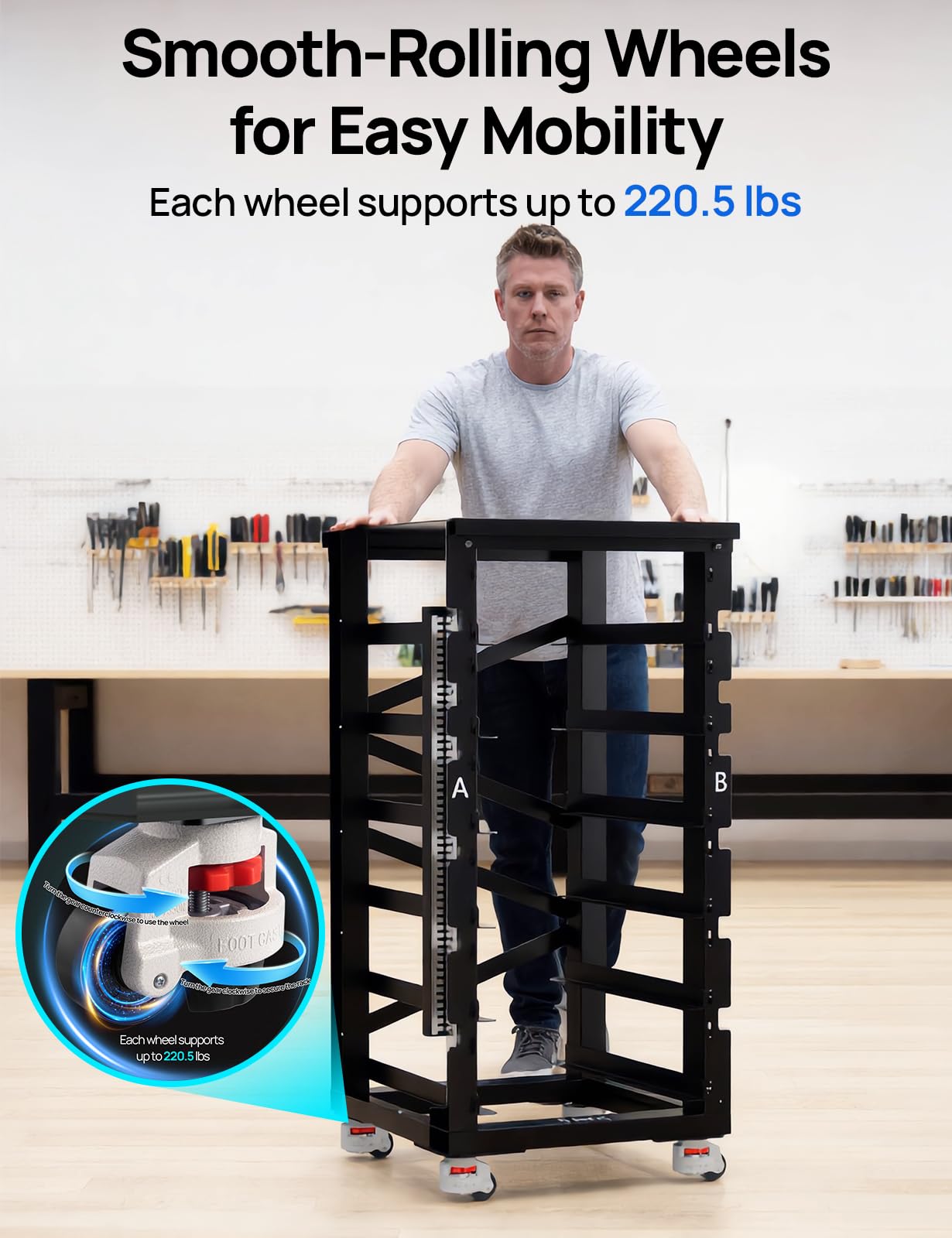 ECO-WORTHY RACK6 V2.1, 6-Layer Server Rack with 600A Busbar, Compatible with Mainstream Brands' Sever Rack Battery