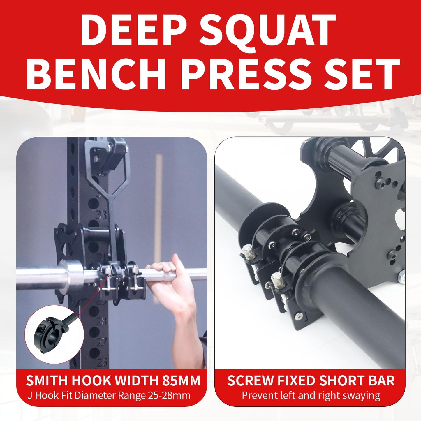AHTAPFON Upgrade Smith Machine Attachments for Cable Machine Attachment,Cable Pulley Attachment for Power Rack Attachments,Squat Rack Attachments for Cable Crossover Deep Squat LAT Pull Down