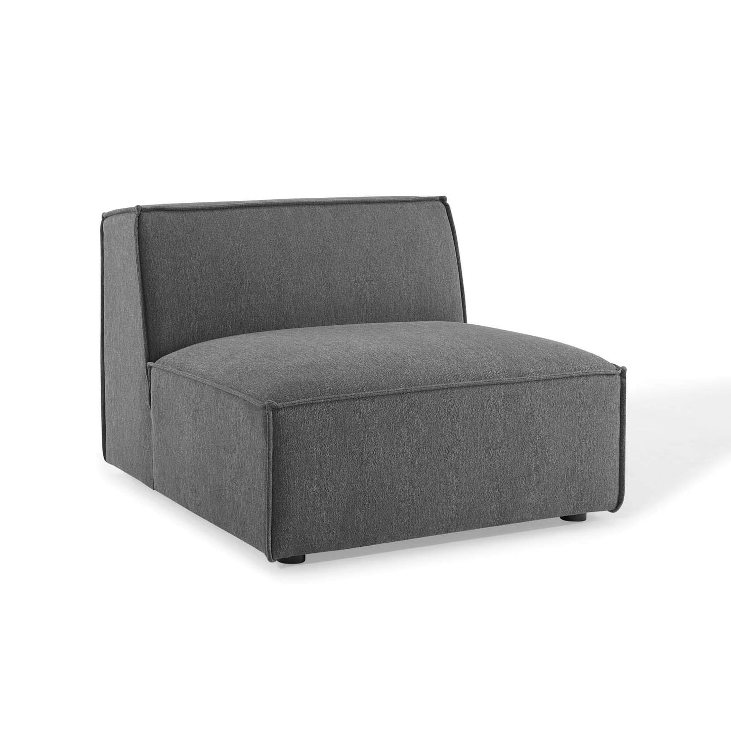 Modway Restore 4-Piece Upholstered Sectional Sofa in Charcoal
