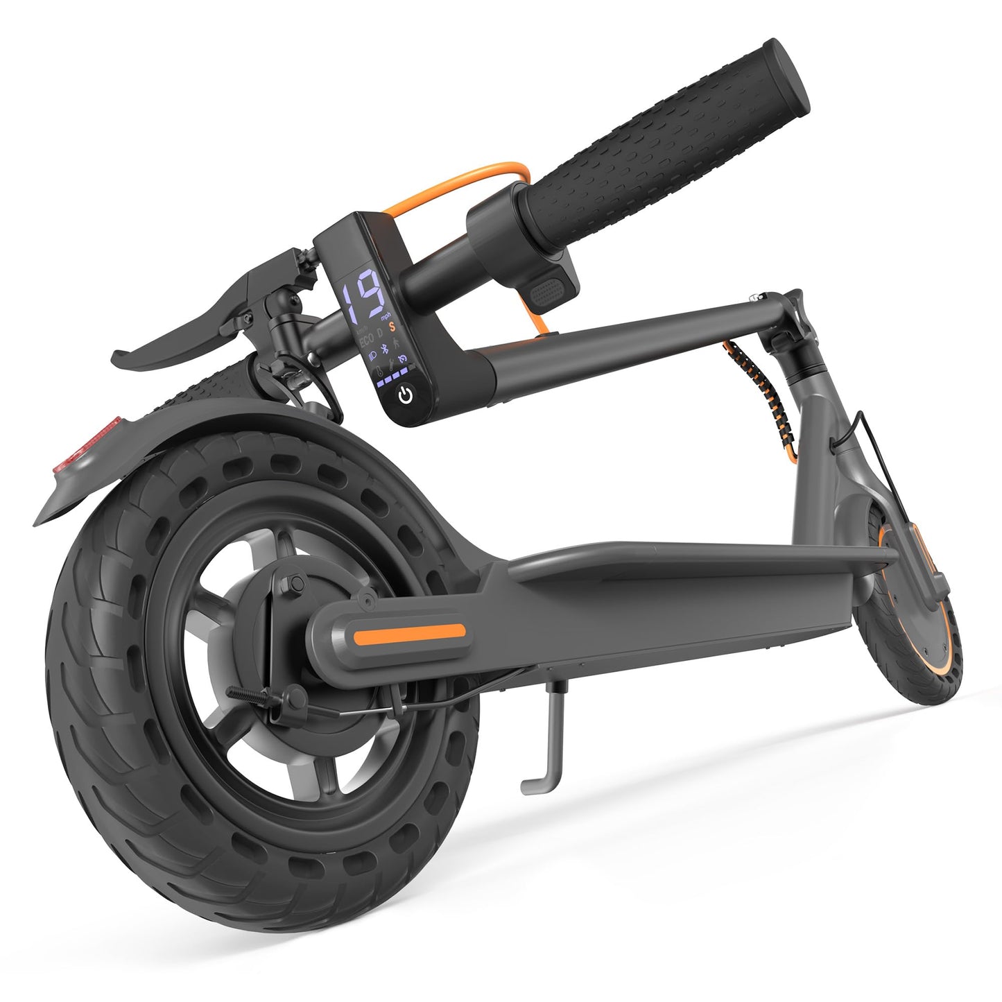 Aovowheel Electric Scooter for Adults, Max 23Miles Long Range, Folding E Scooter with 350 Motor 19 Mph Top Speed, 8.5''Solid Tires Commuting Scooters, Dual Brakes