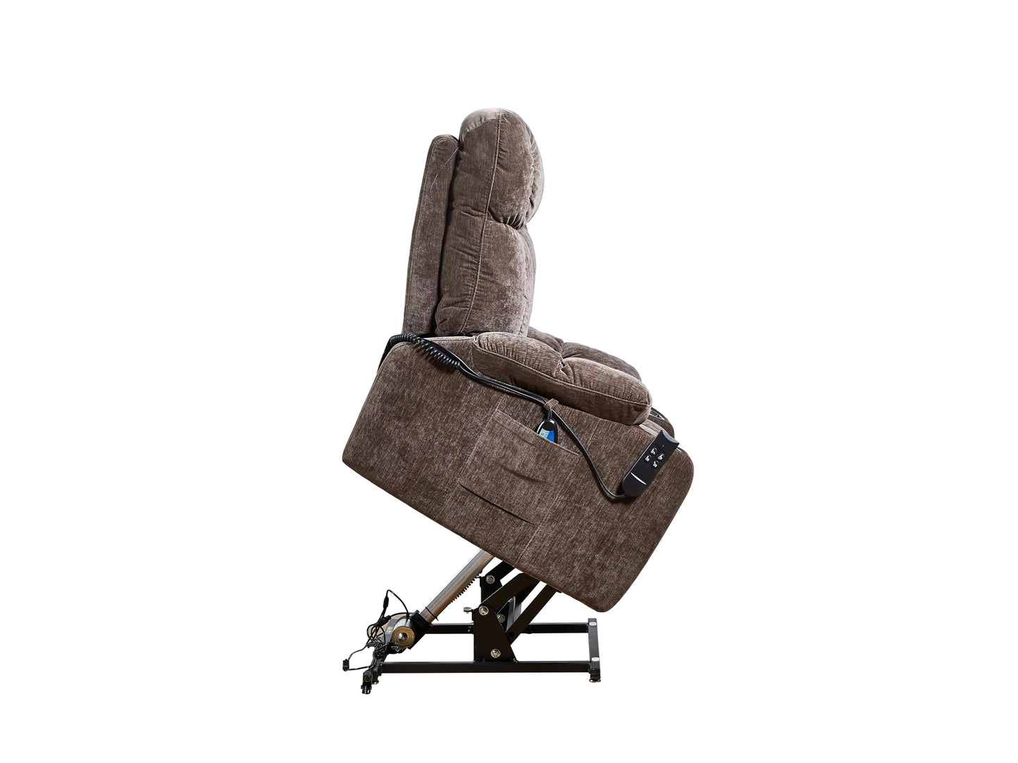 Electric Power Lift Recliner Chair Sofa for Elderly with Massage and Heat, 3 Positions Adjustable,2 Side Pockets