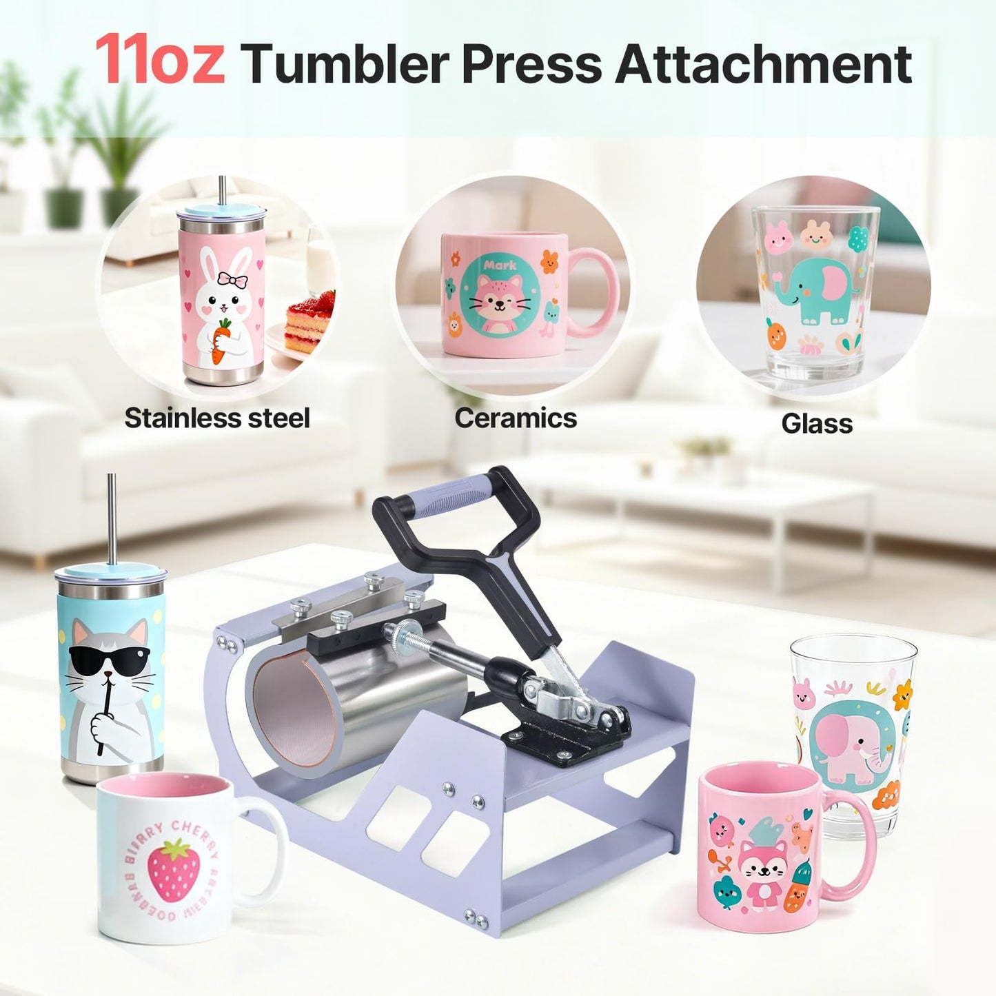 Slendor Heat Press Machine 12x15 inch, 5 in 1 360-Degree Swing Away Digital T Shirt Pressing Machine Multifunction Heat Transfer Sublimation Combo for T Shirts Mugs Hat Plate Cap