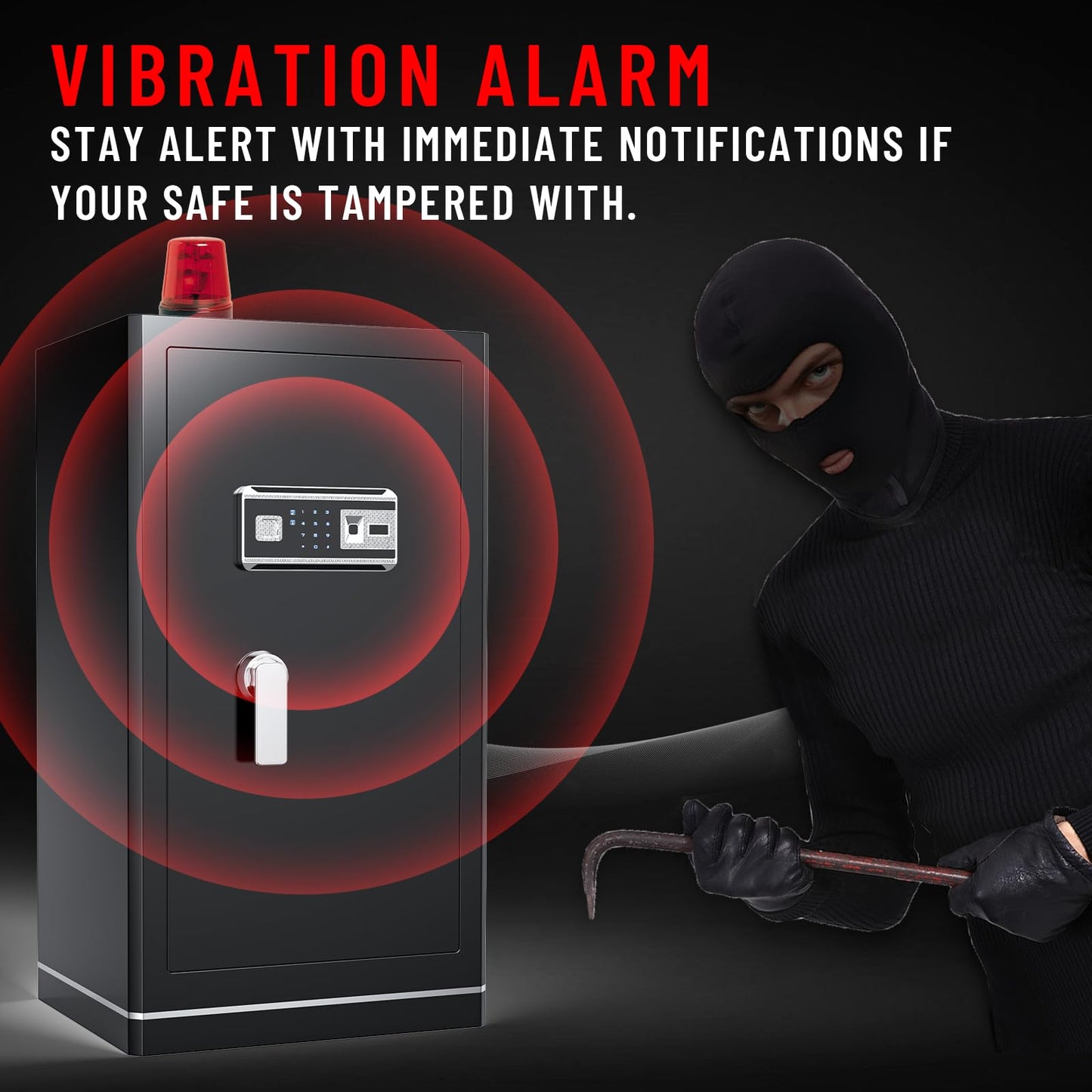 FABAO Wifi Smart Safe 8.1 Cu.Ft.Extra Large Home Safe,Big Security Fireproof Safe Box with Fireproof Bag,Built-In Drawer and Removable Shelf Perfect for Safe for Home Documents Money Valuables
