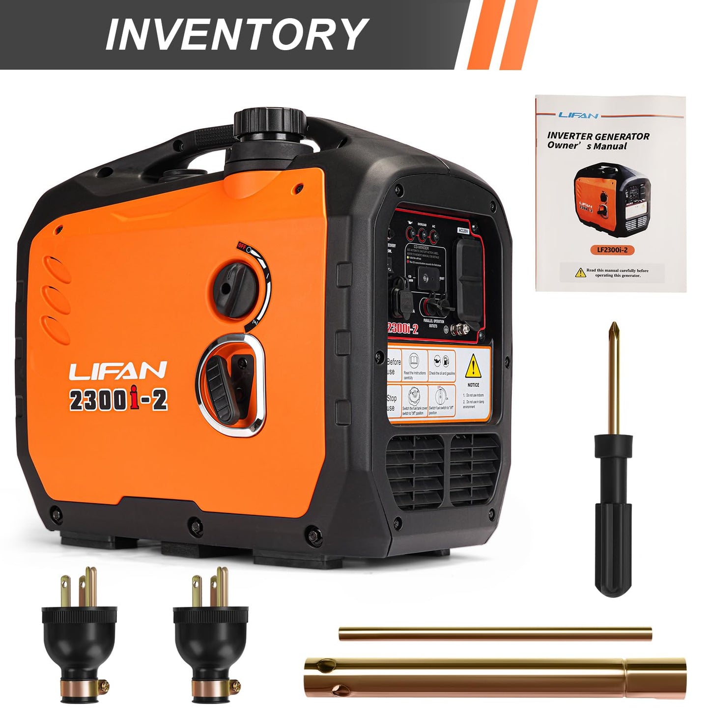 LIFAN 2300W Gasoline Inverter Generator - Portable, Quiet & Fuel-Efficient Power Solution for Home, Camping, RV & Emergency Use with Parallel Capability
