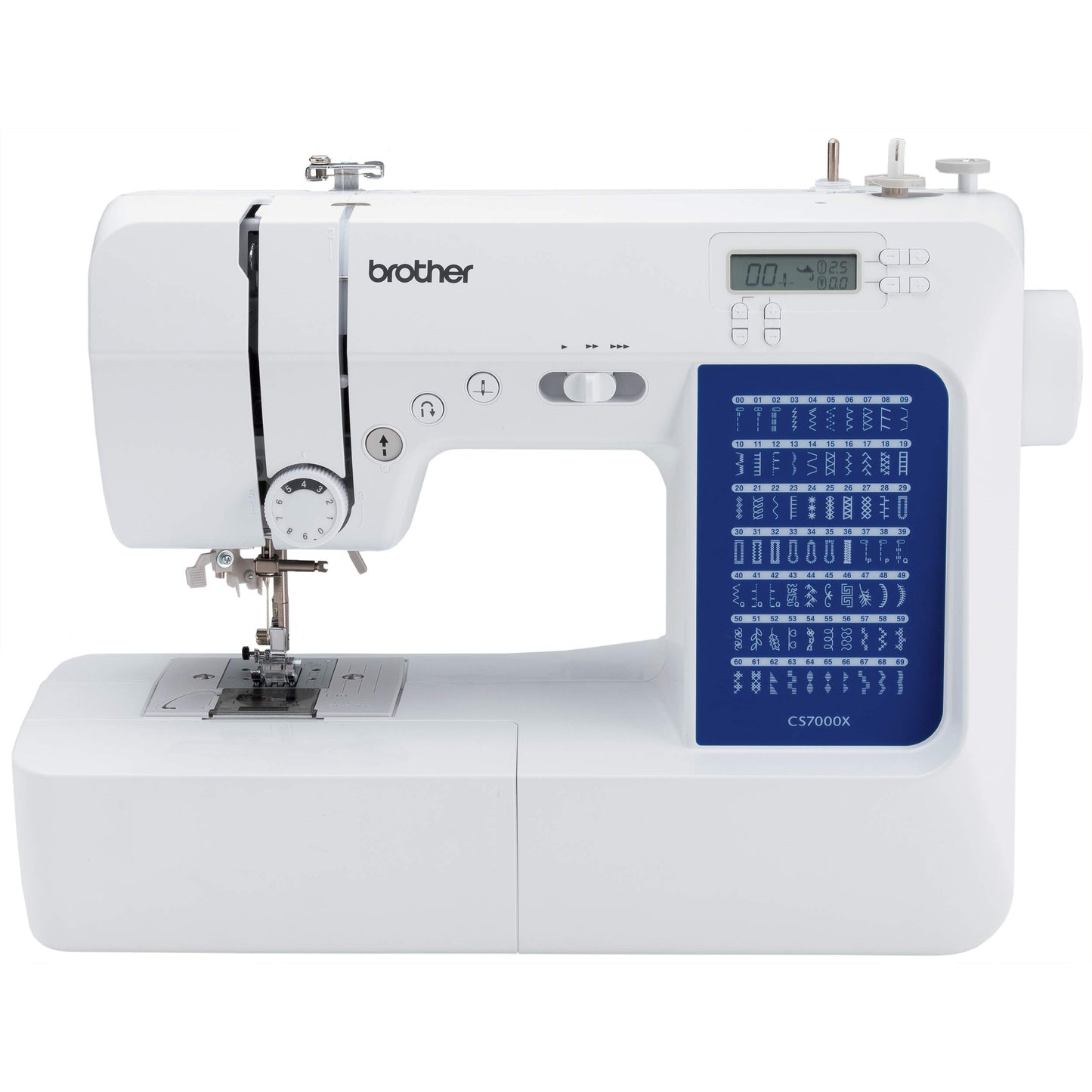 Brother CS7000X Computerized Sewing and Quilting Machine (70 Built-in Stitches) + SASEW6 6-Piece Thread Pack + PWB250 Pre-Wound Embroidery Bobbins (10 Pack, White)