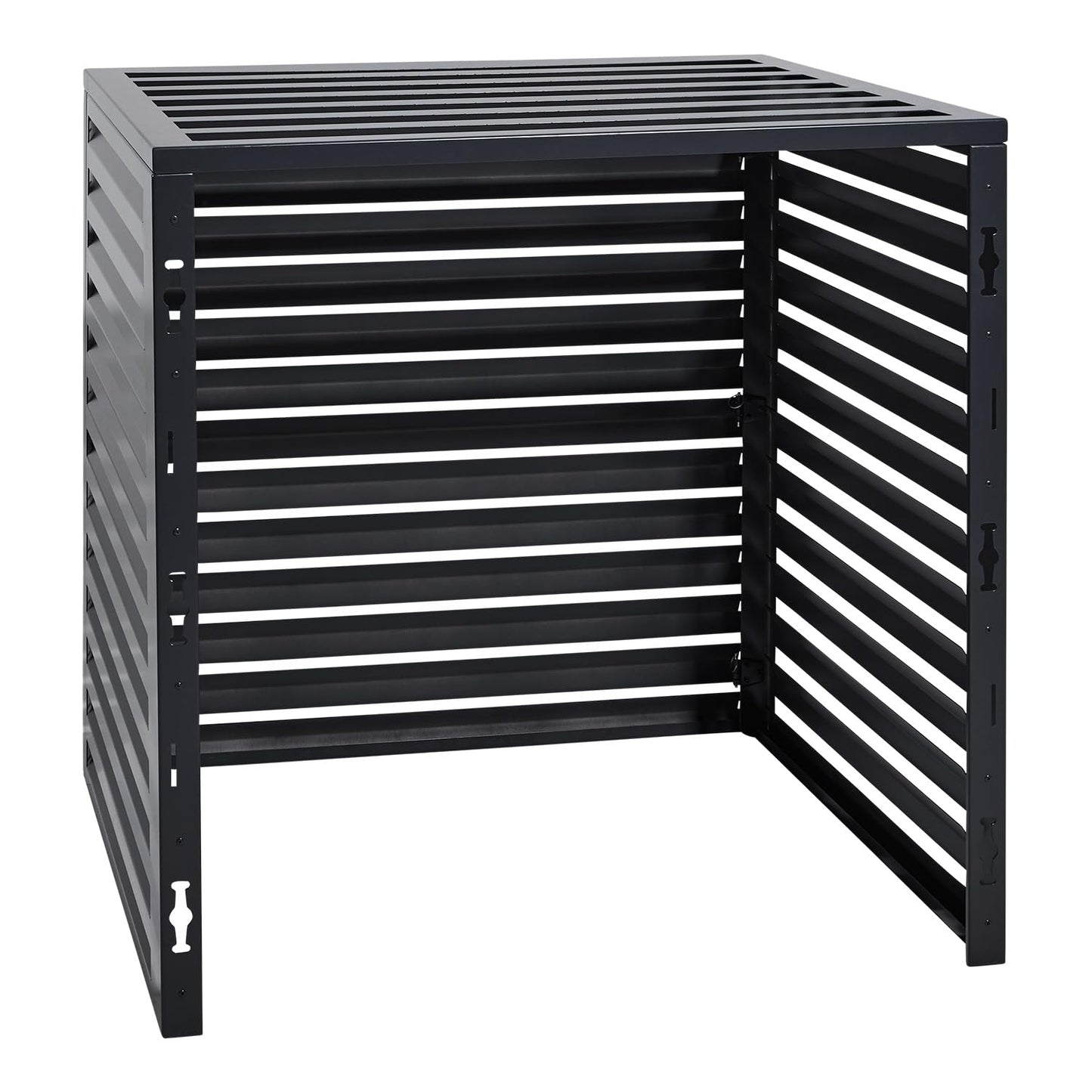EVOLAR HVAC Central Air Conditioner Cover for Outside Units, Aluminium Heat Pump Cover - Heavy Duty Outdoor AC Unit Sound Barriers - XL, Black