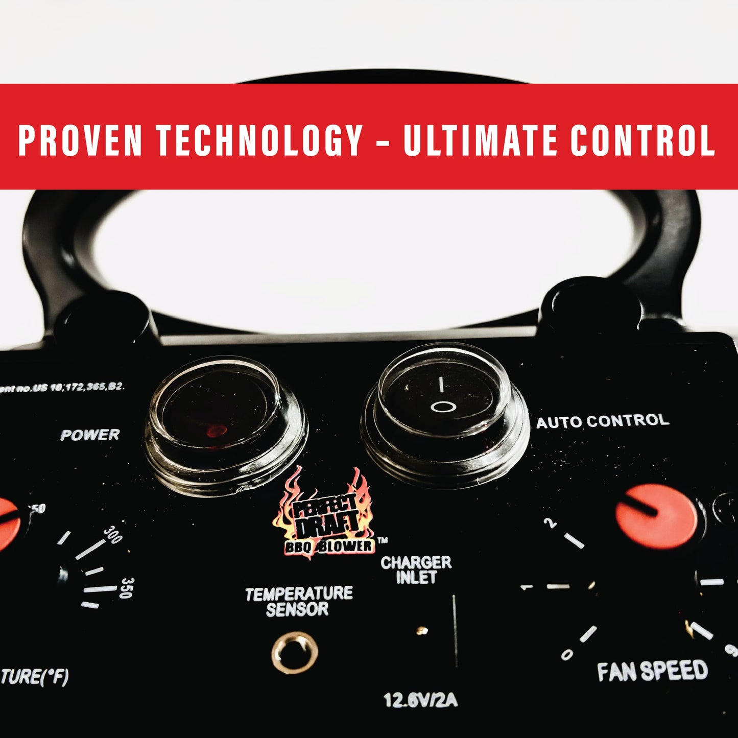 Perfect Draft BBQ Blower 4.0 for Offset Smoker Grill - Designed in Texas, Patented in the USA - Battery Powered BBQ Fan for Outdoor Barbecue