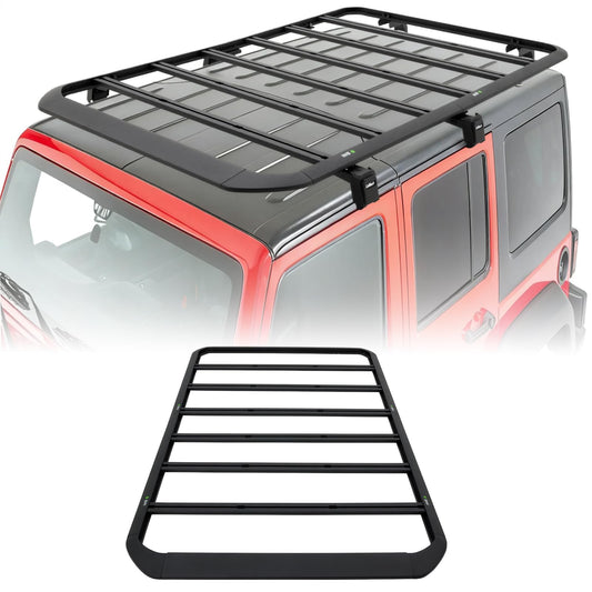 CALLIERT Aluminum Full-Length Roof Rack Cargo Basket for 07-18 JK 4 Door