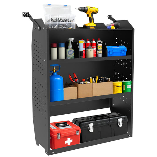 Cargo Van Shelving Storage System, 32" W x 46" H x 13" D Van Shelving Fit for Ford Transit, Chevy Express, GM, NV, Promaster, Sprinter and Metris