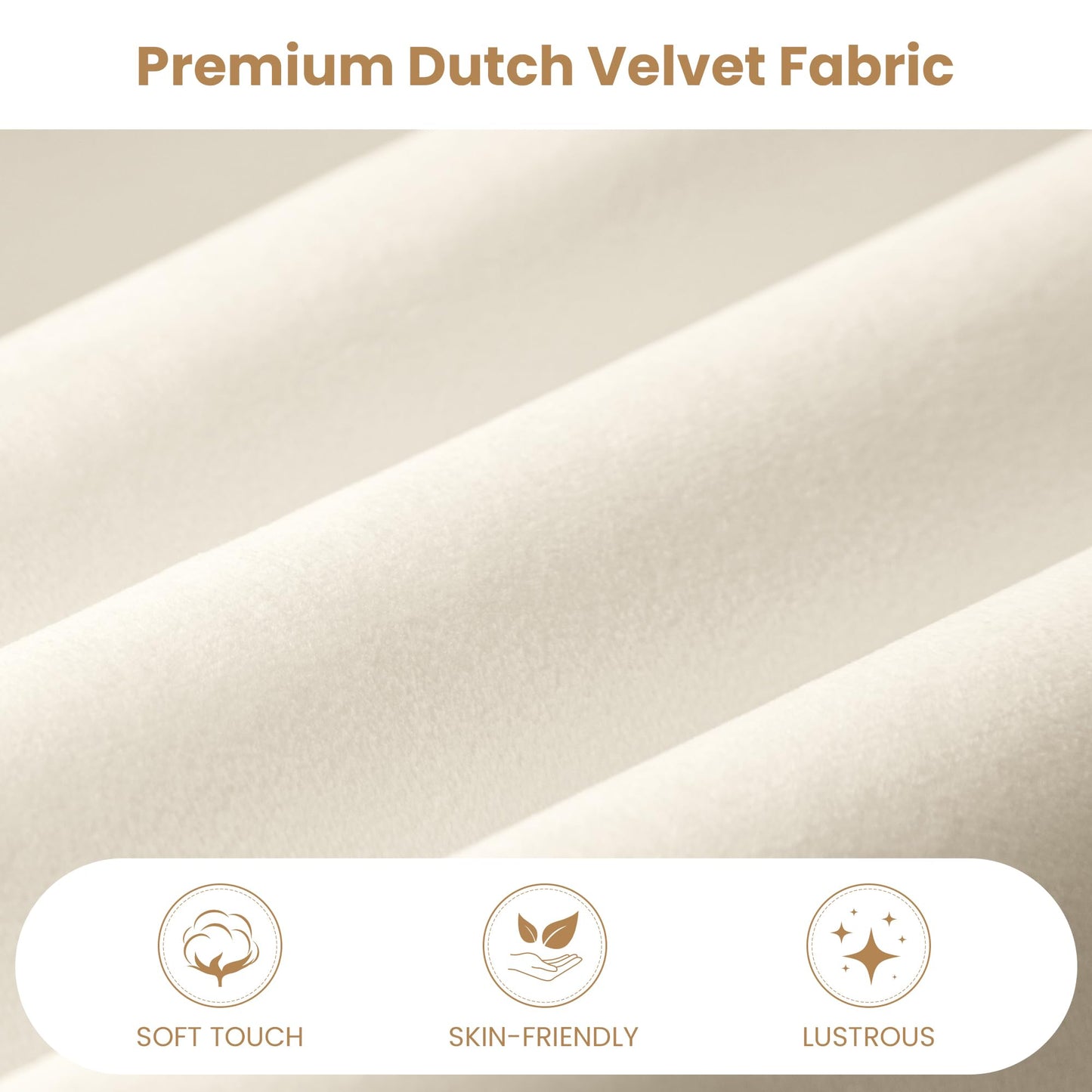 SHA CERLIN King Size Bed Frame, Dutch Velvet Upholstered Platform Bed, Vertical Channel Tufted Adjustable Headboard, Low Profile Bed Frame, No Box Spring Needed, Easy Assembly, Cream