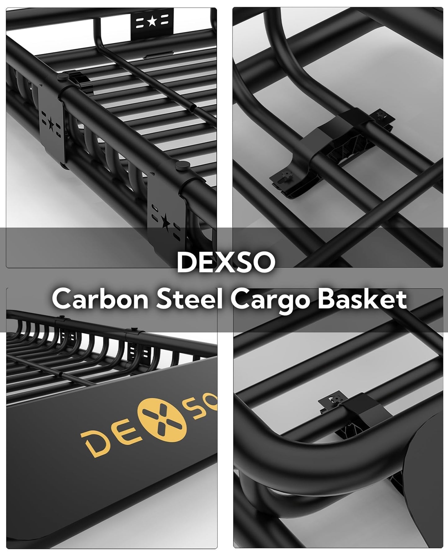 51" x 36" Roof Rack Basket, 200 lbs Capacity Universal Rooftop Cargo Carrier with 15 Cu Ft Waterproof Bag (44"x34"x17"),Heavy Duty Luggage Rac for SUV, Truck, Crossovers