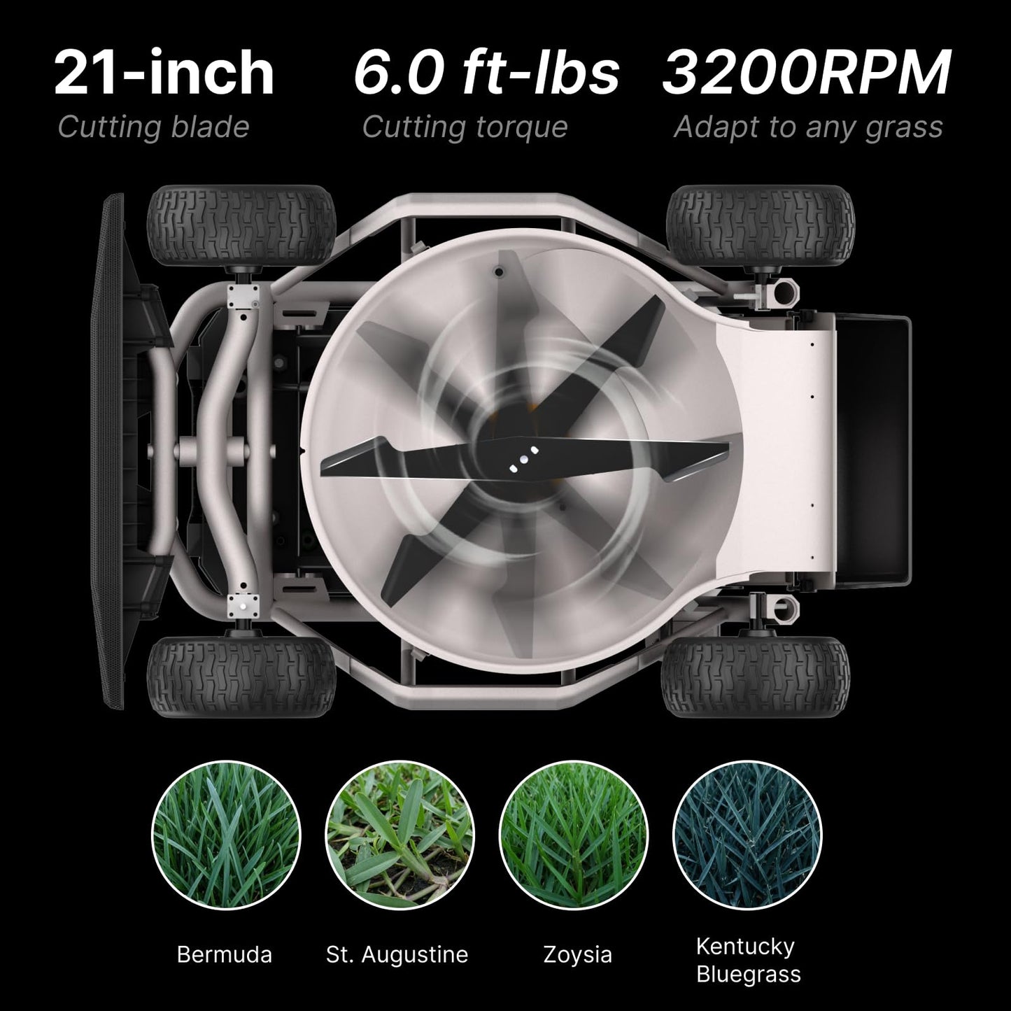 Mowrator S1 4WD 12Ah Remote Control Lawn Mower, All-Season Yard Care, 75% (37°) Slope Climbing, 21" Cutting Width, 1.5–4.3" Adjustable Cutting Height, Up to 0.75 Acres