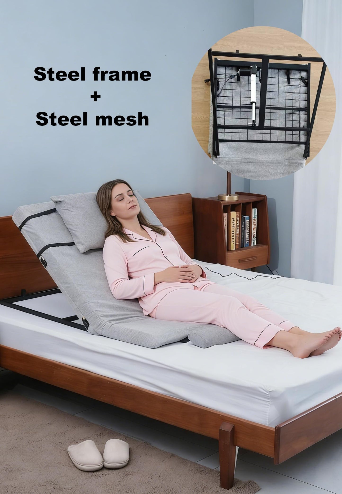 Greenlemon Electric Power Adjustable Bed Backrest with Lumbar Support, Electric backrest Lifter Assist Device for Elderly, Patients, Easy Sit-Up & Bed Exit Support