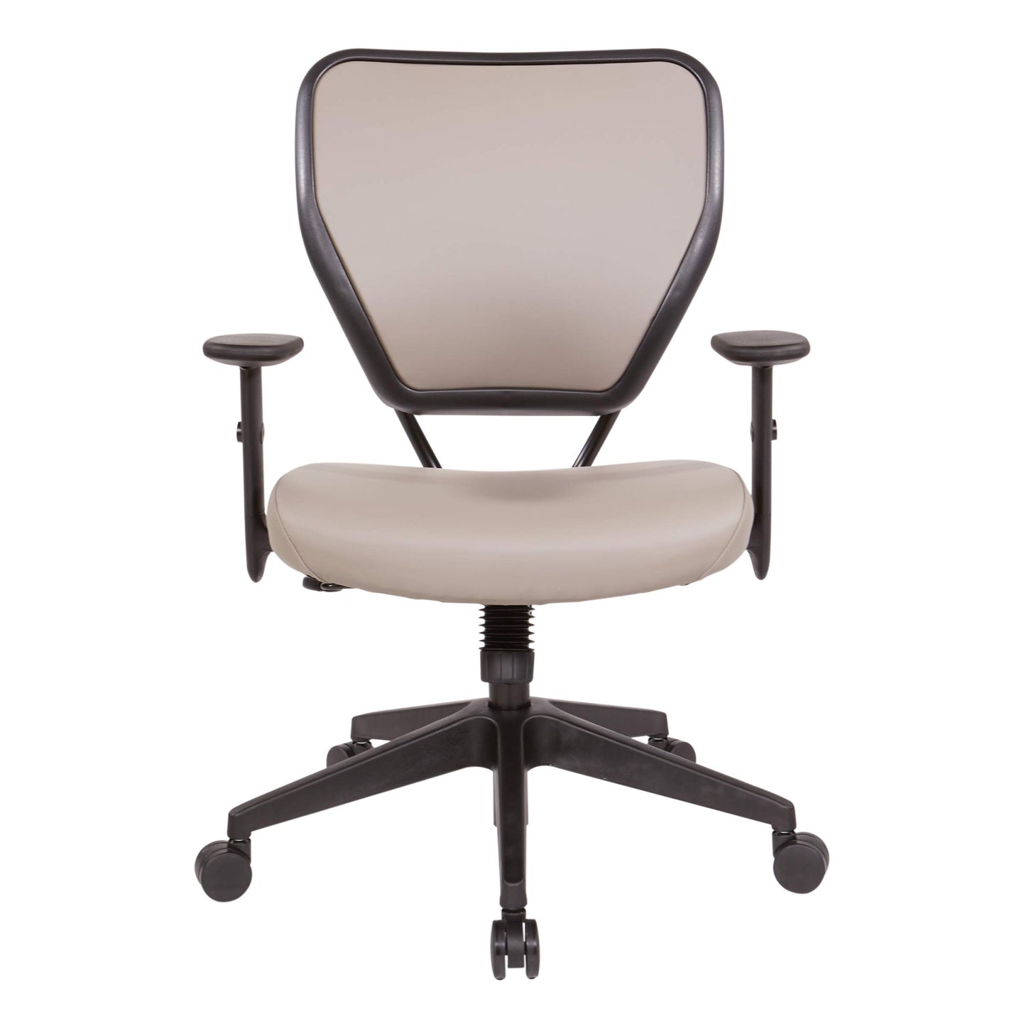 Space Seating 55 Series Air Grid Back Adjustable Manager's Task Chair with Built-in Lumbar Support and Angled Arms, Antimicrobial Dillon Stratus Faux Leather