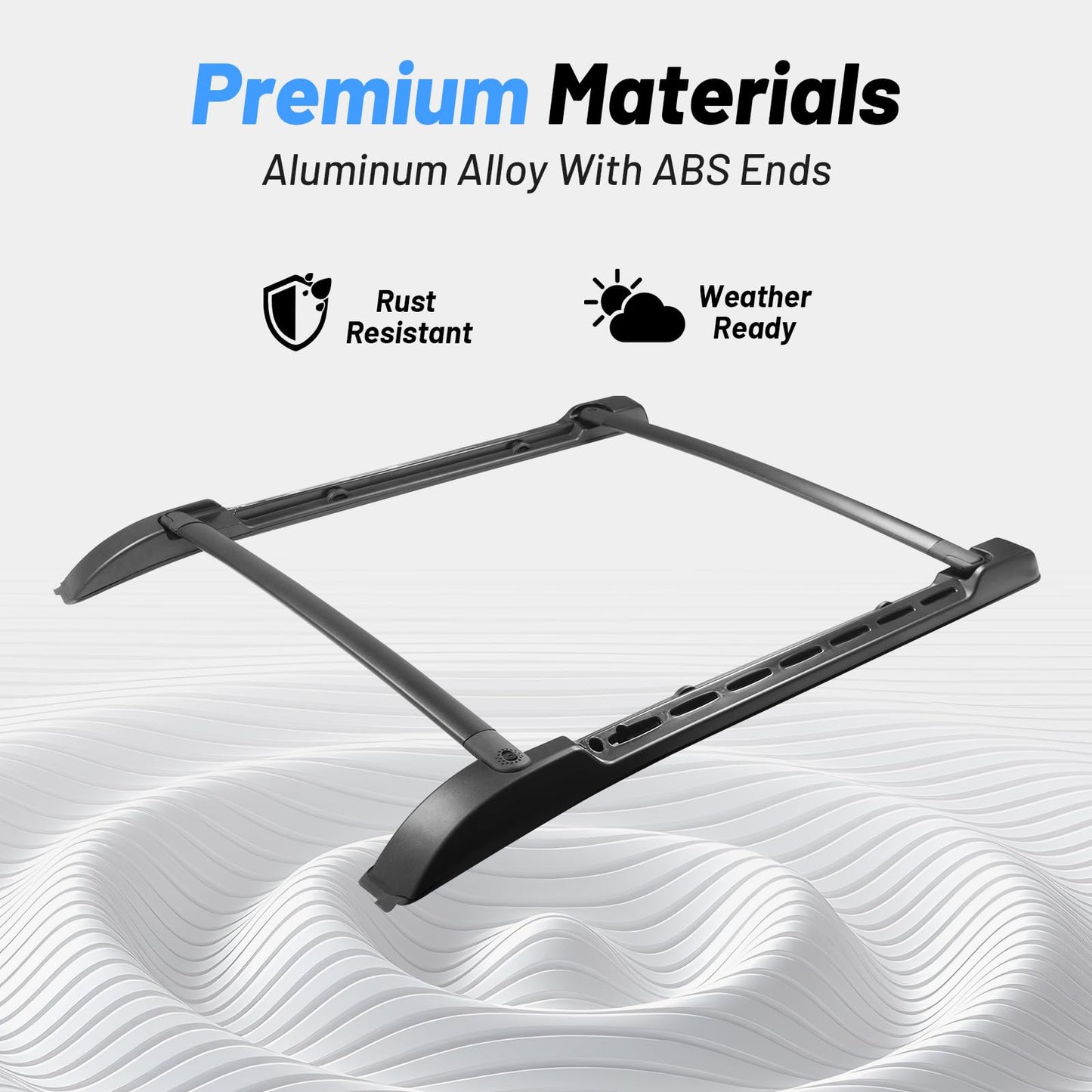 260LBS Heavy-Duty Roof Rack Cross Bars Fit for 2024–2026 Toyota Tacoma Double Cab, Aluminum Low-Profile Crossbars, Waterproof Design, Fits Kayak, Bike, Canoe, Snowboard and Cargo Accessories