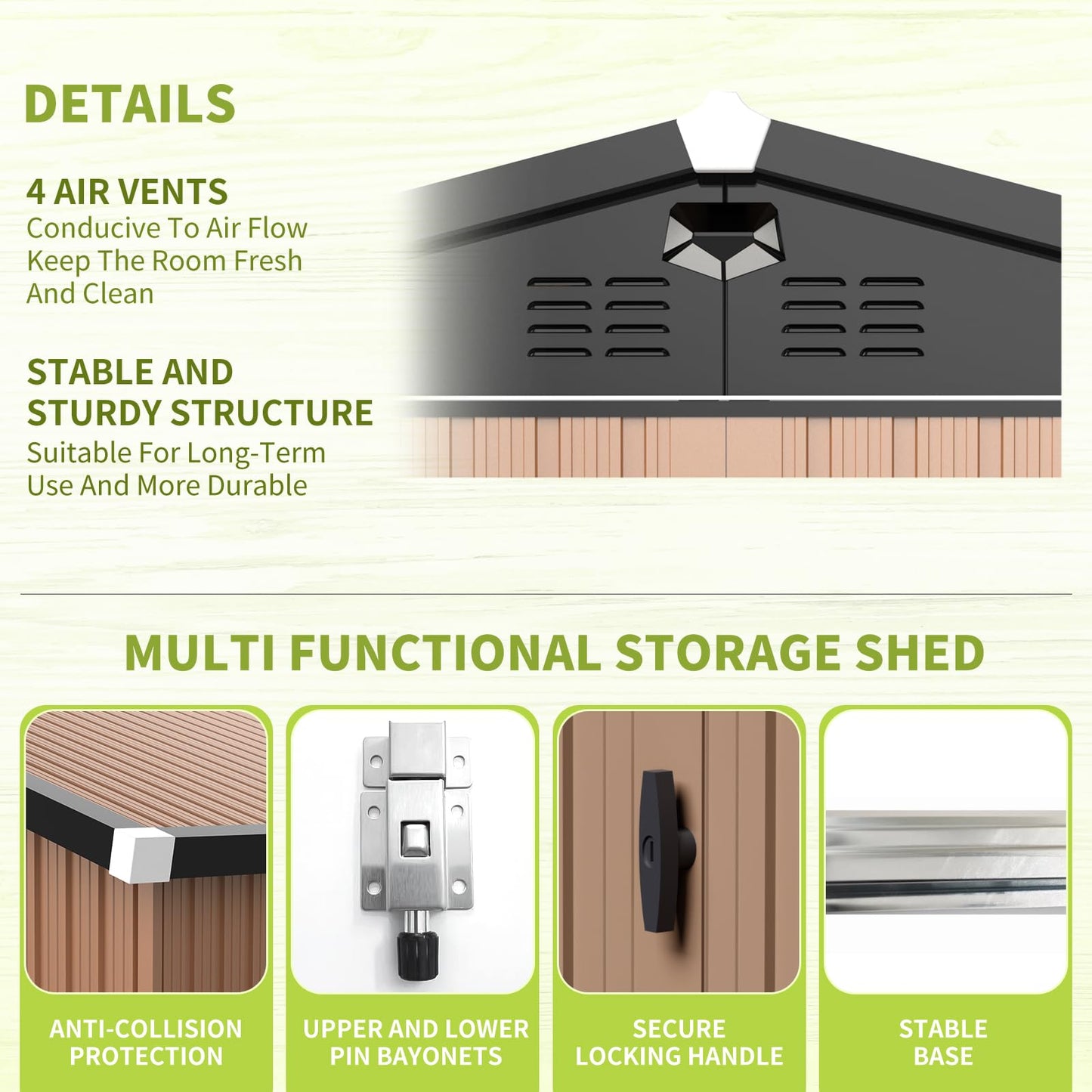 Metal Storage Shed,10x8 Outdoor Storage Building,Large Backyard Garden Sheds with Lockable Door,Waterproof Outside Storage Sheds with Locking Doors