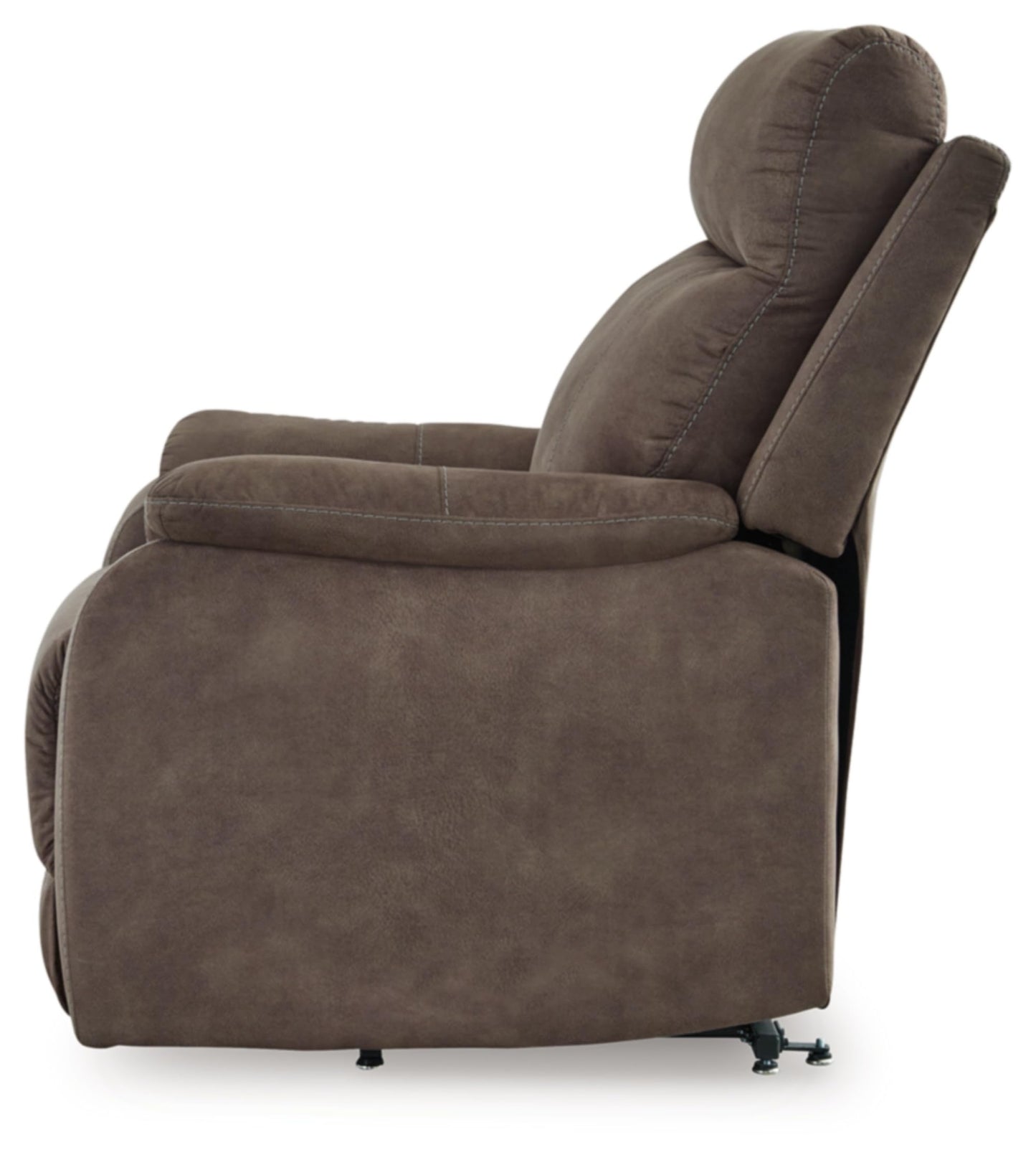 Signature Design by Ashley Crestmeade Modern Dual Motor Power Lift Recliner with Adjustable Backrest, USB Ports, Heat and Massage Function, Dark Brown
