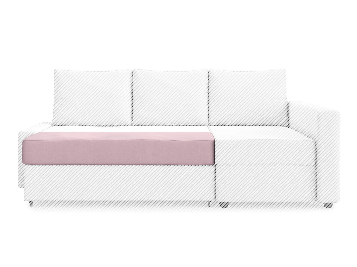 MASTERS OF COVERS Snug Fit Friheten Slipcover for The IKEA Friheten with Chaise Corner Cover, Sofa Bed Cover, Sectional Slipcover Replacement (Pink)（Cover Only！Not Sofa！）