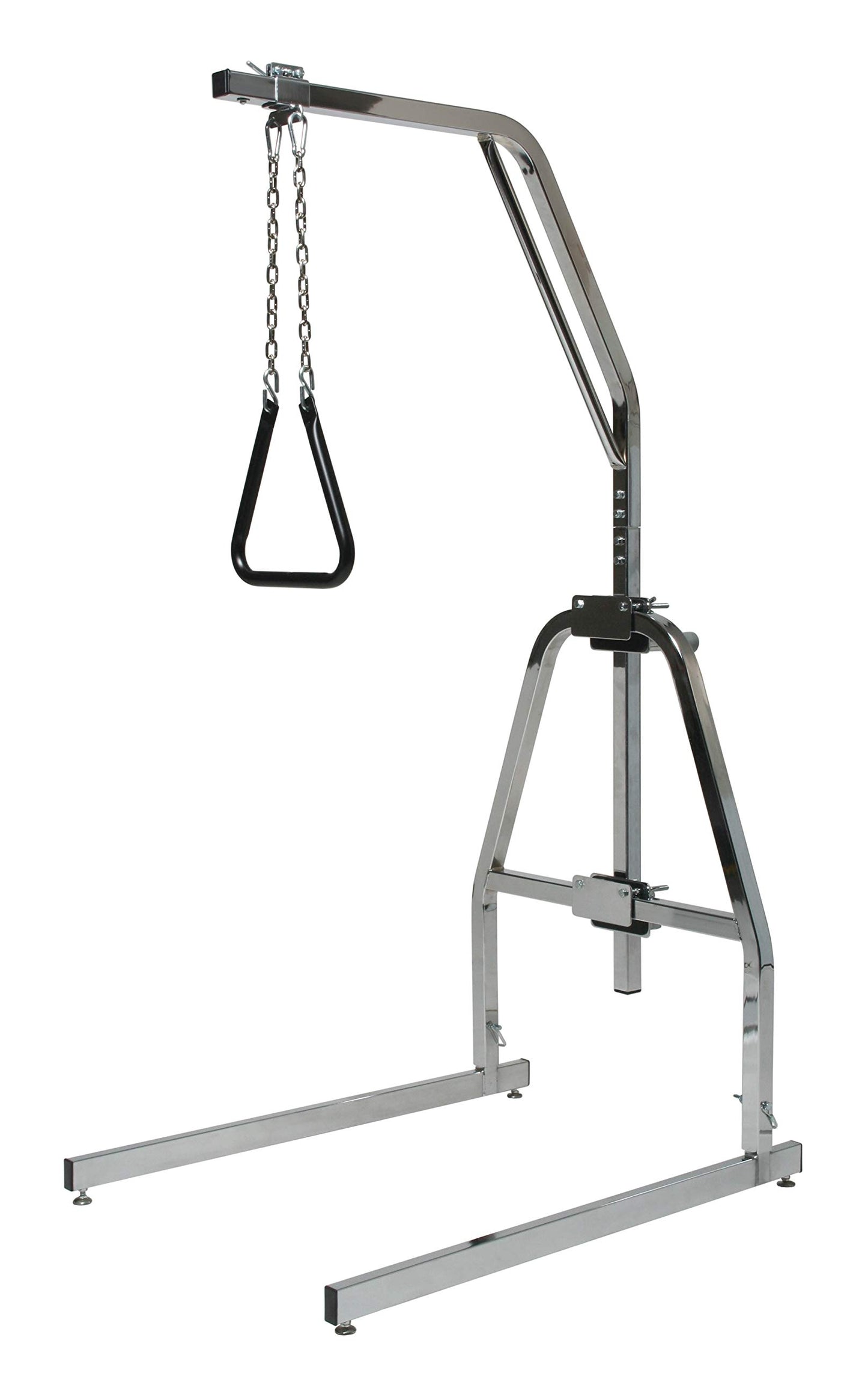 Lumex 2940B Versa-Helper Trapeze Bar for Bed Mobility, Chrome, Medical Assist Handle With Floor Stand