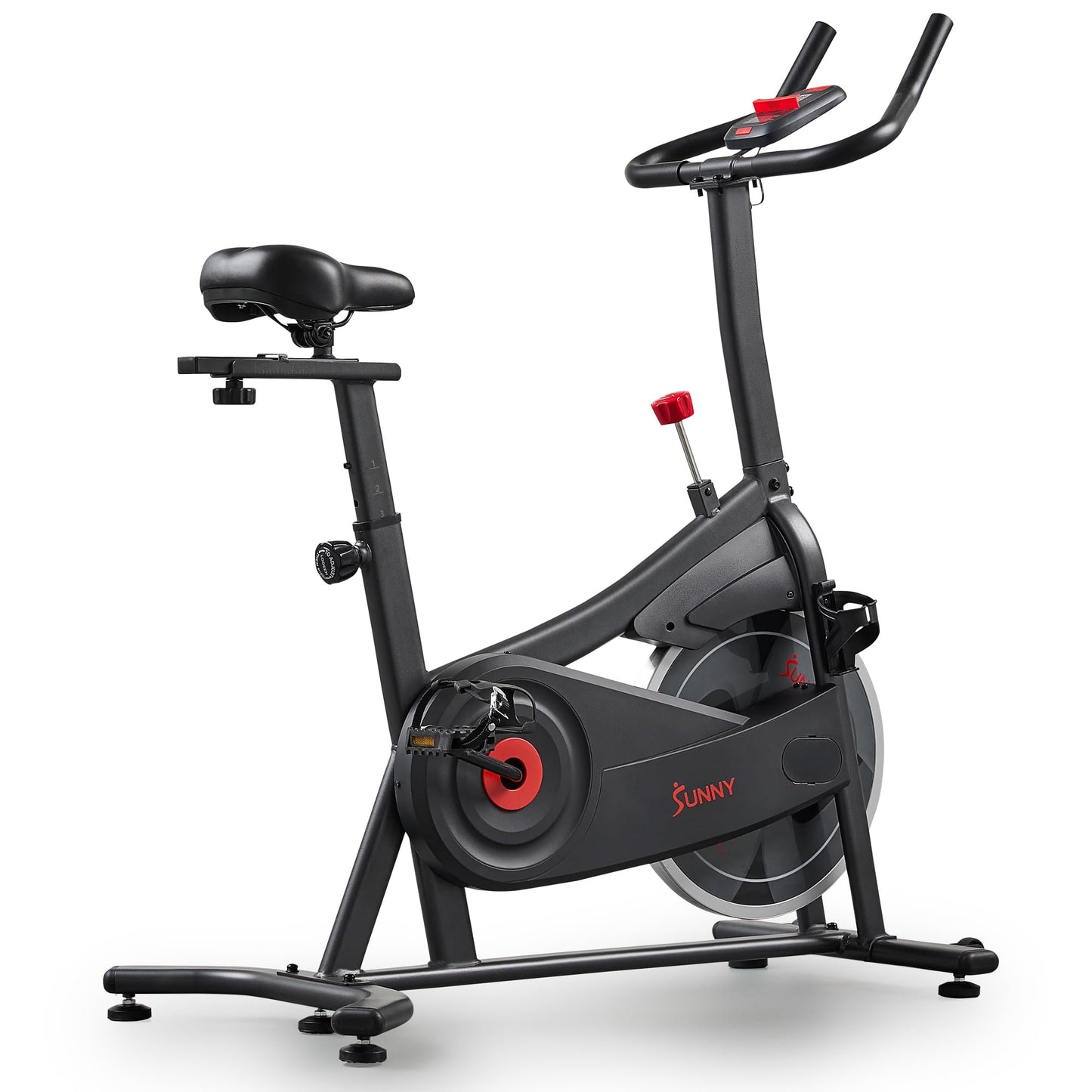 Sunny Health & Fitness Nova Smart Indoor Cycling Bike – Magnetic Resistance Exercise Bike with SunnyFit App, Quiet Belt Drive & Compact Home Cardio Bike for Beginners