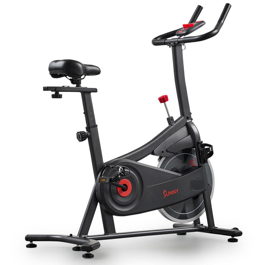 Sunny Health & Fitness Nova Smart Indoor Cycling Bike – Magnetic Resistance Exercise Bike with SunnyFit App, Quiet Belt Drive & Compact Home Cardio Bike for Beginners