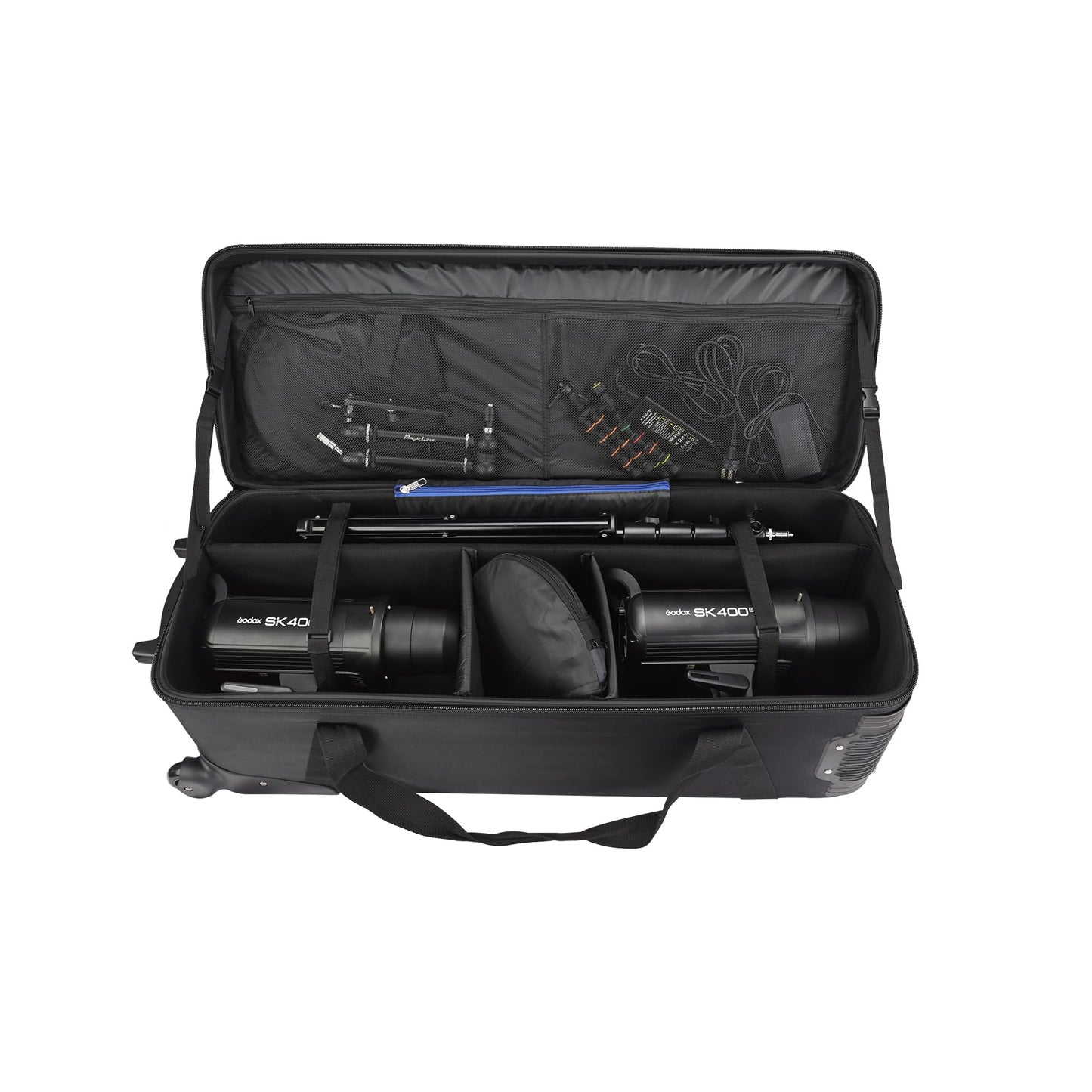 MagicLine Studio Equipment Trolley Case, Rolling Camera Bag, 39.4"x14.6"x13", 88 Lbs Load Capacity, Carrying Bag with Wheels for Tripods,Monopods,Light Stands,Flashes,Telescopes or Musical Instruments
