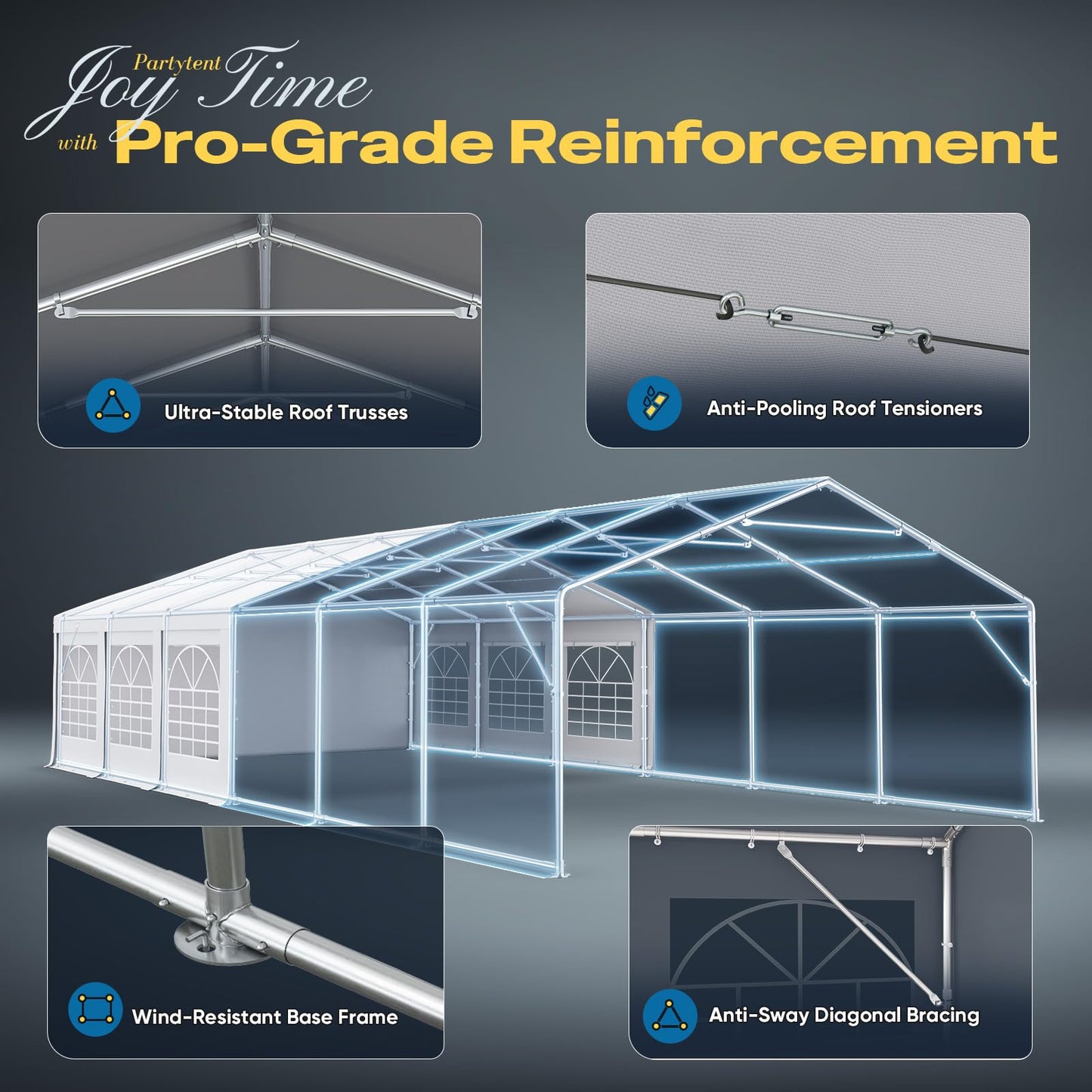 Quictent Premium 20x40 Party Tent Heavy Duty Outdoor Gazebo White Event Shelter Wedding Canopy Tent for Parties Carport BBQ with Removable Sidewall Windows & Storage Bags