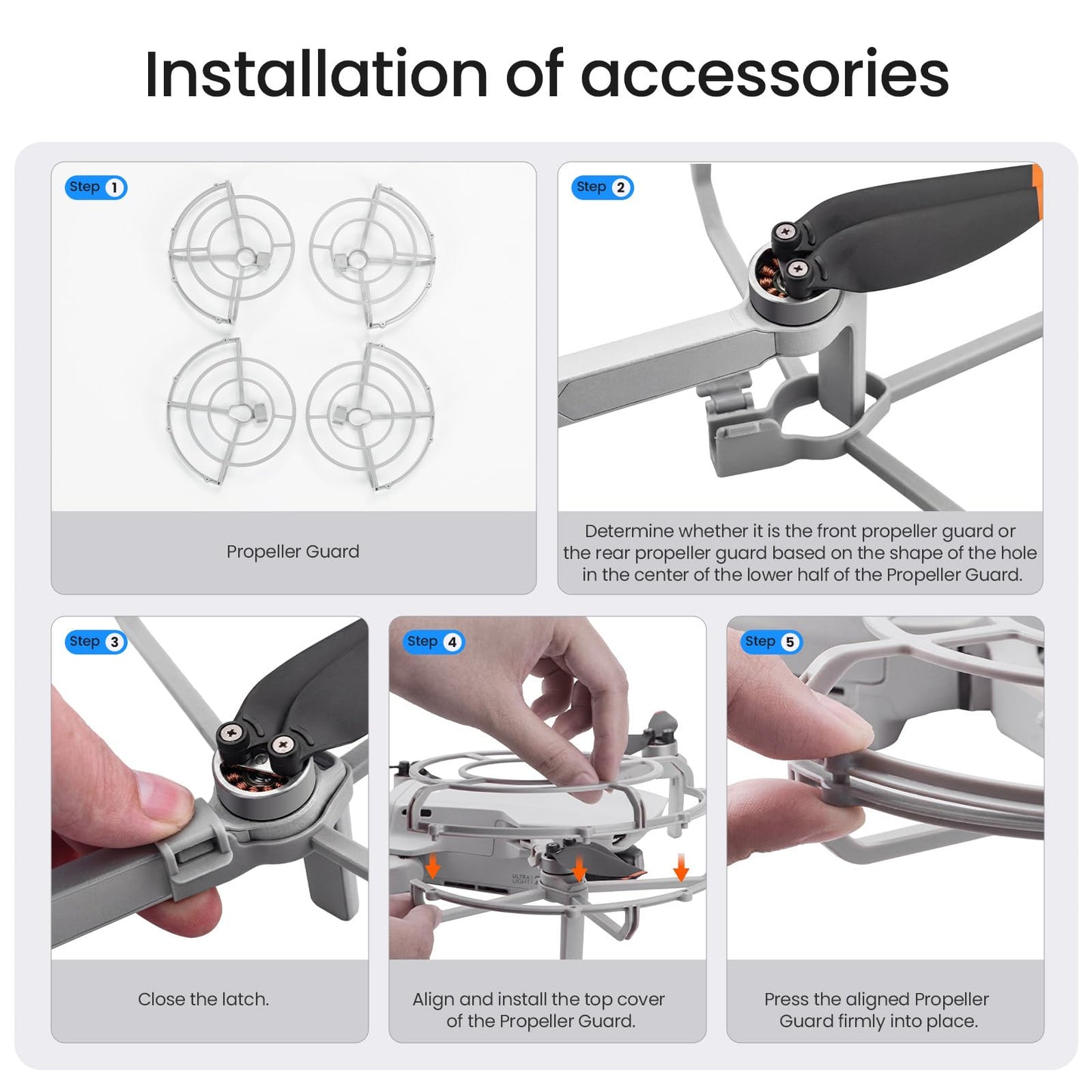 DJI Mini 4K Protection Bundle, Drone with 4K UHD Camera for Adults, Under 249 g, 3-Axis Gimbal Stabilization, 10km Video Transmission, Propeller Guard, Landing Gear, Propellers Compatible