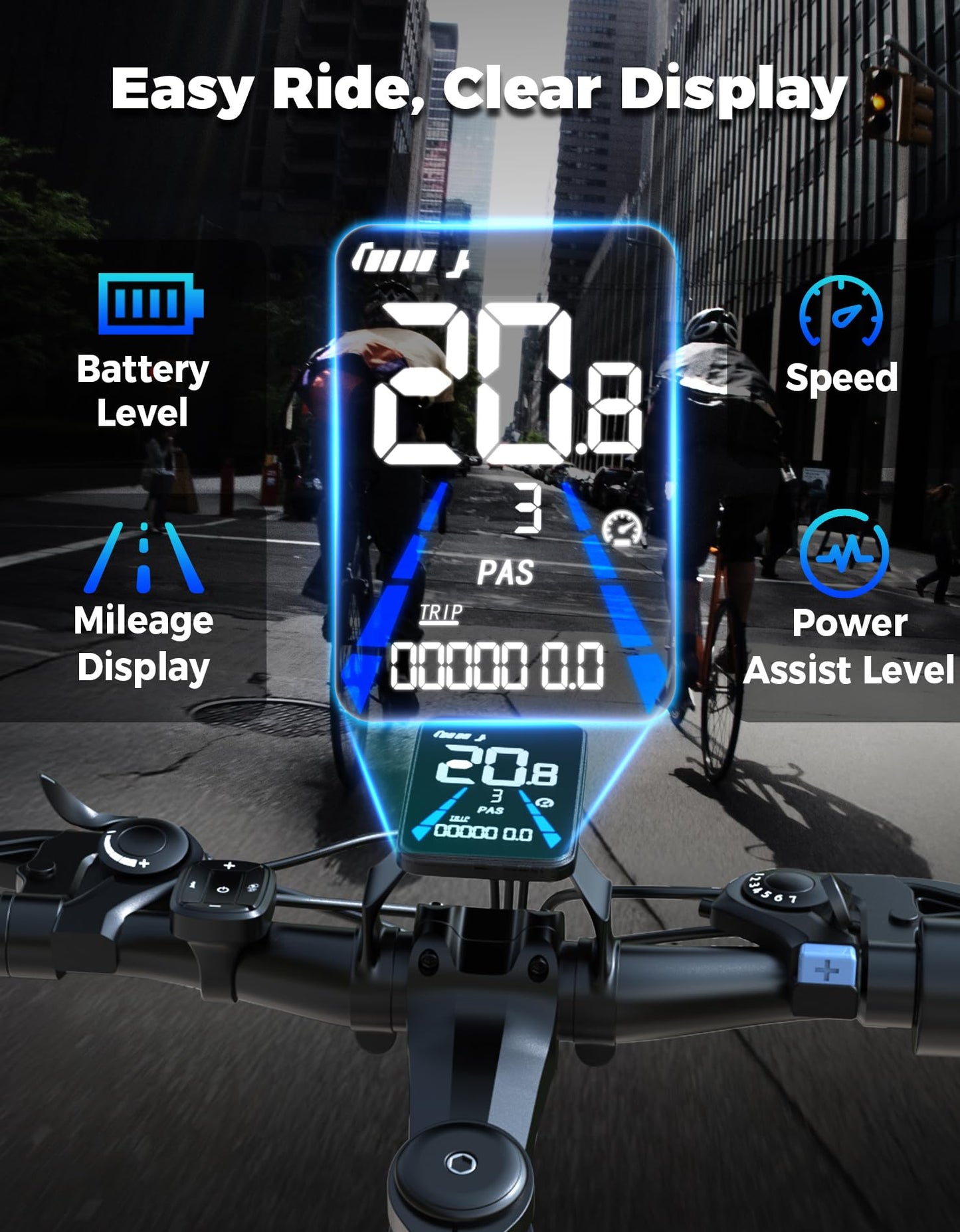 ASKGO Electric Bike for Adults, 1500W Peak Mountain Ebike with 25 MPH, 65 Miles Range, 48V 10.4Ah Removable Battery Ebike, 26" Electric Bicycle for Commute