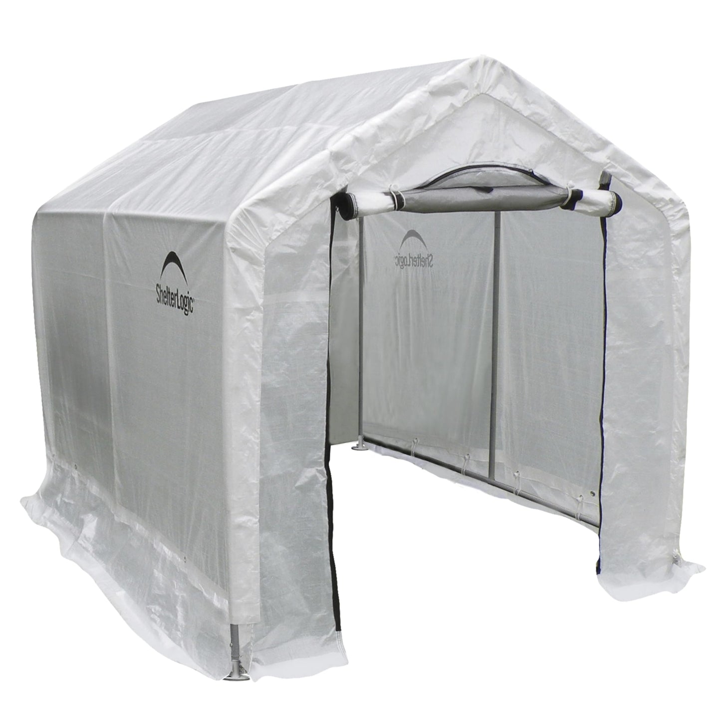 ShelterLogic 6' x 8' x 6.5' GrowIT Greenhouse Peak Roof Style Backyard Grow House with Integrated Shelving
