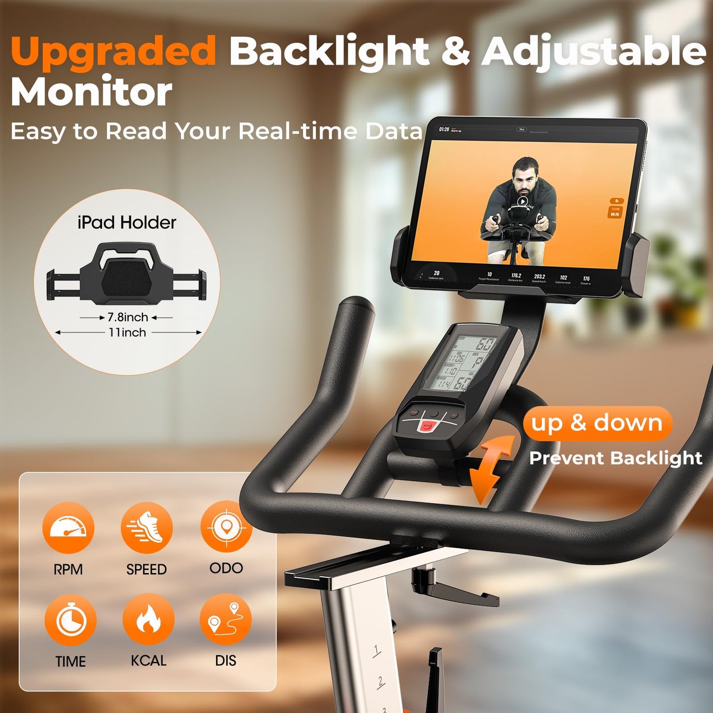 YOSUDA PRO Magnetic Exercise Bike 350 lbs Weight Capacity - Indoor Cycling Bike Stationary with Comfortable Seat Cushion, Silent Belt Drive 010C