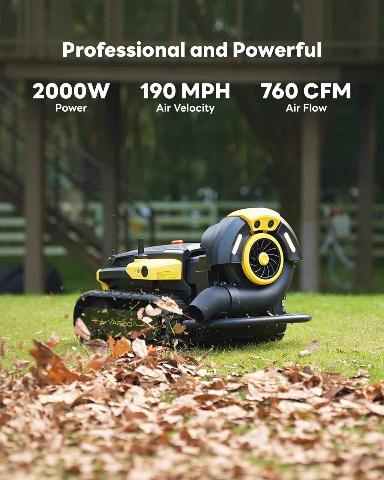 YARBO Robot Lawn Mower Pro, Blower and Snow Blower with Modular Design for Large Yard up to 6 Acres, APP Control Robotic Lawnmower with 0.8"-4.0" Cutting Height, AI Vision & RTK for Navigation