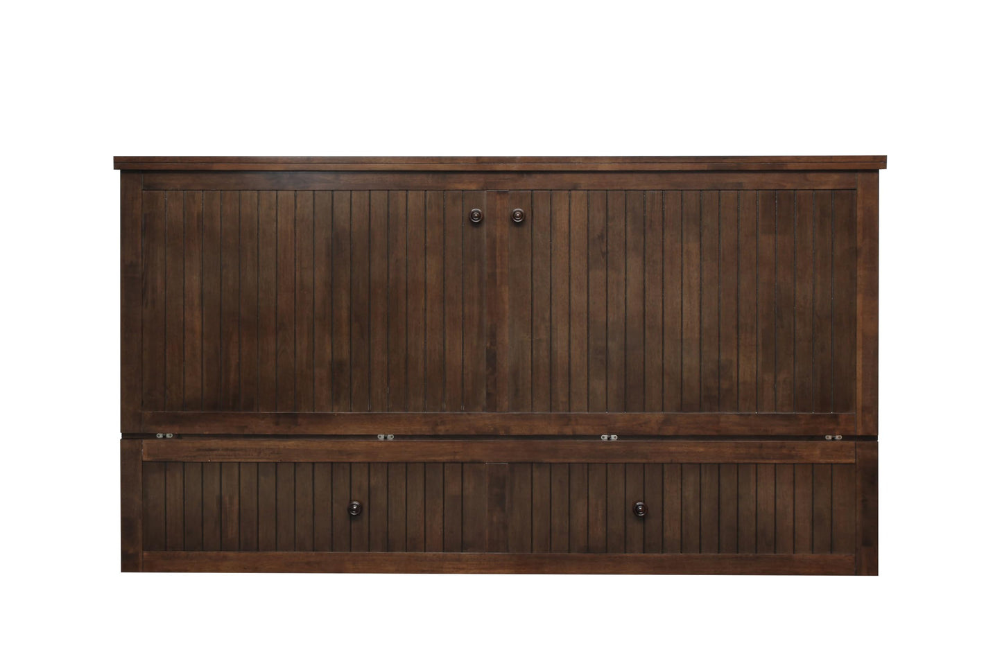 Mega Solutions Murphybedz Tuscany Murphy Cabinet Chest Bed with Charging Station 6 Inch (Tobacco, King)