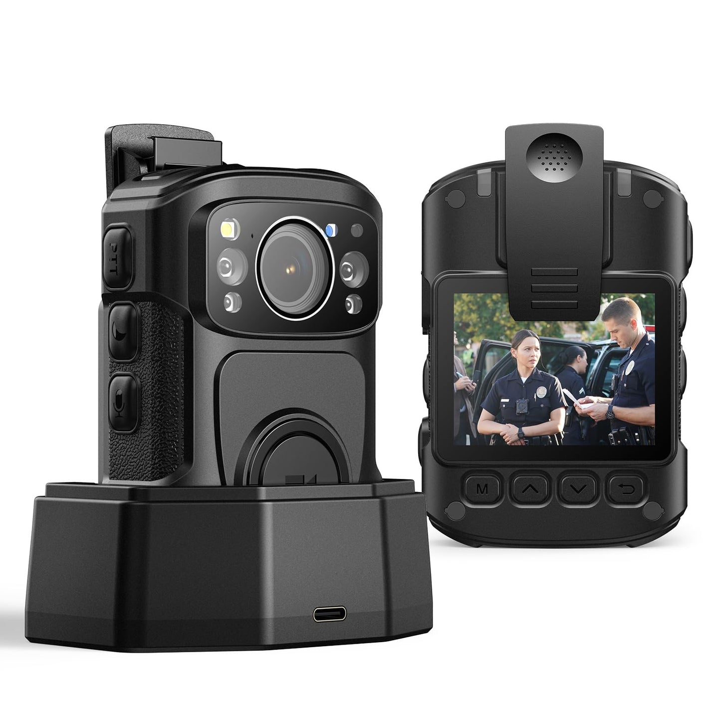 BOBLOV B4K5 256GB 4K Body Camera,3400mAh IP68 Waterproof GPS Police Body Cams for 11Hrs Video Record, Provide Charging Dock, Night Vision Video Camcorder for Personal, Guard Civilians(256GB)