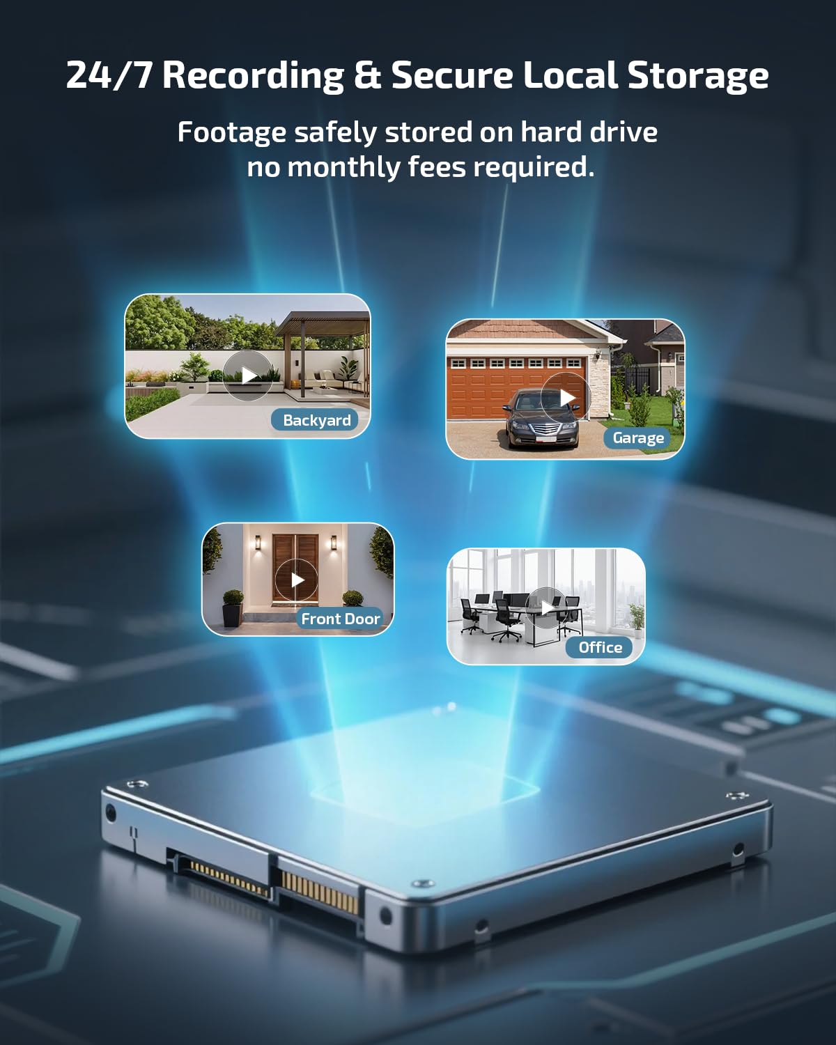 《Dual Lens & Auto Tracking》4K PoE Security Camera System Outdoor, PTZ Video Surveillance Cameras Systems, Surveillance DVR Kits