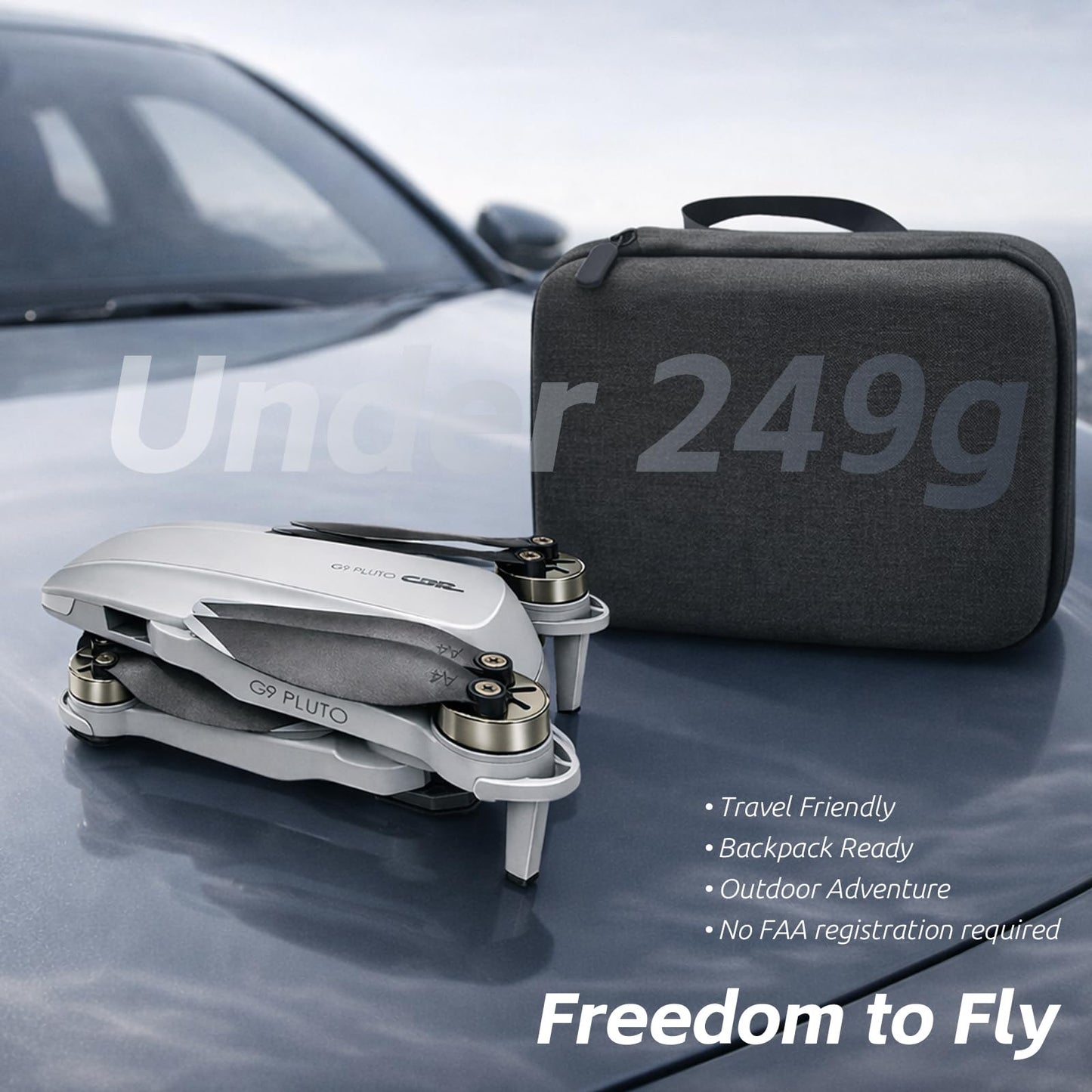 GPS Drone with EIS 4K Camera, RC Drones with 4.5 inch HD Screen on Controller, Auto Return, 3 Batteries for 90 min Flight Time, 3280 FT Long Control Range Transmission, Circle Fly and Follow Me Mode, Foldable Quadcopter for Beginner, Under 249g