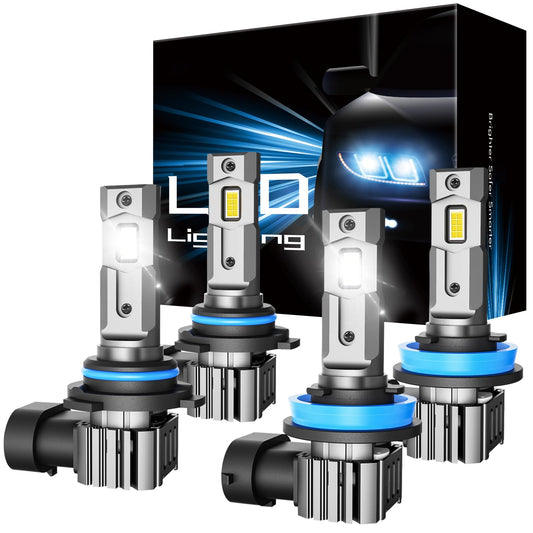 rimthin H11 9005 Bulbs - 60W 16000LM Super Bright Cool White Fog Lights, Plug & Play, Pack of 4