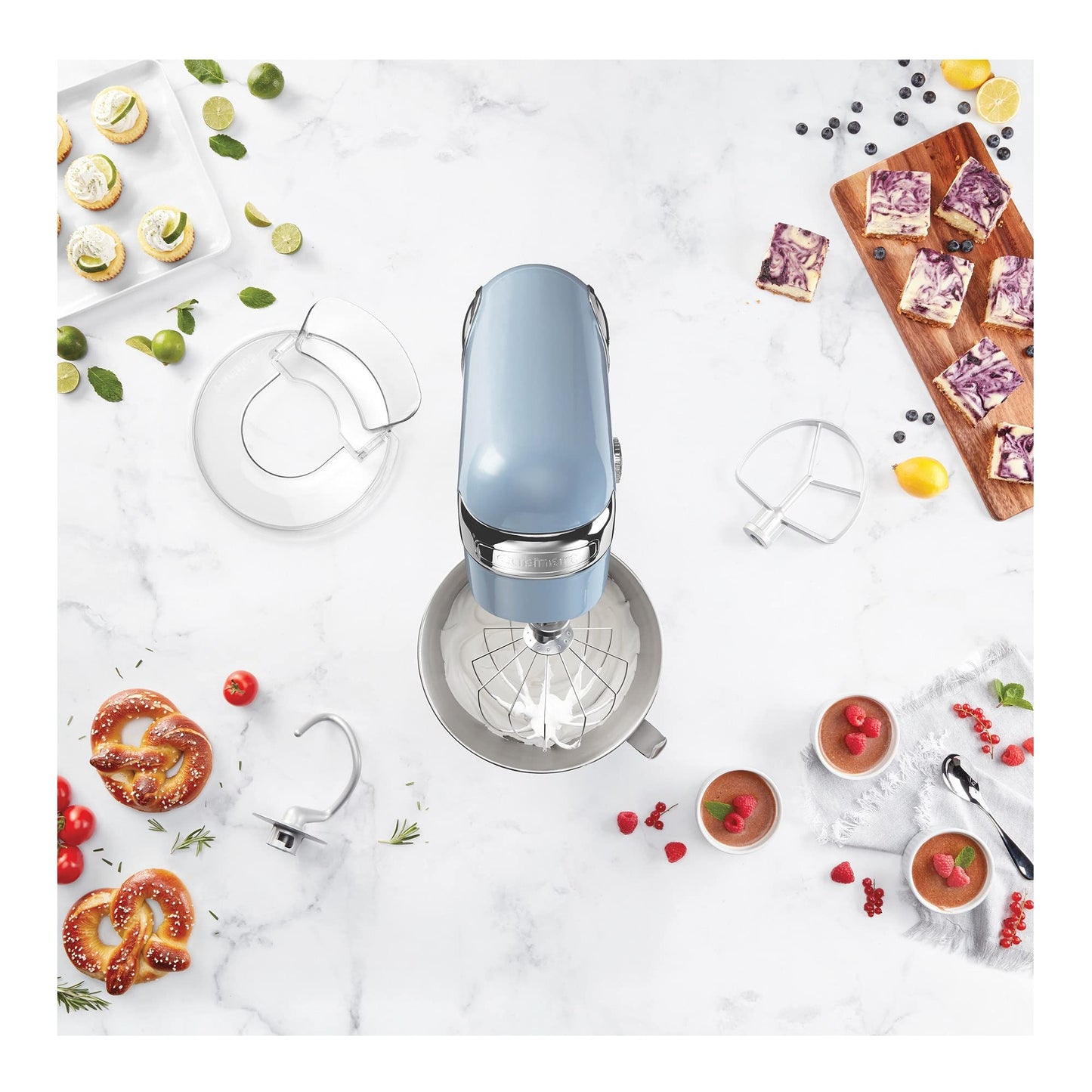 Cuisinart SM-50BLU Precision Master 5.5-Quart Stand Mixer, Frosted Blue