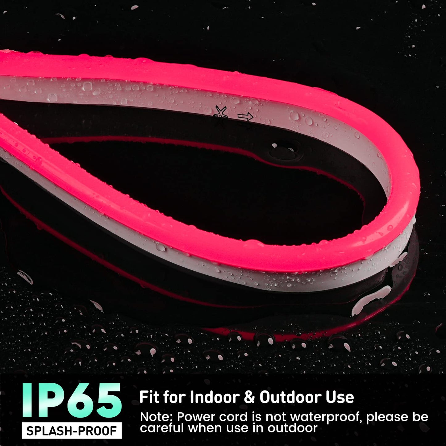 GZBtech Flexible LED Neon Rope Lights, 33FT, Waterproof, 120 LEDs/M, Red, Model 120V-ETL-Flexible-Red