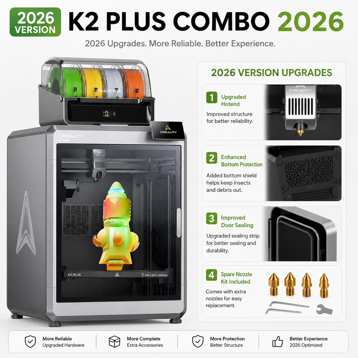 Creality K2 Plus Combo 2026 Multi Color 3D Printer with CFS